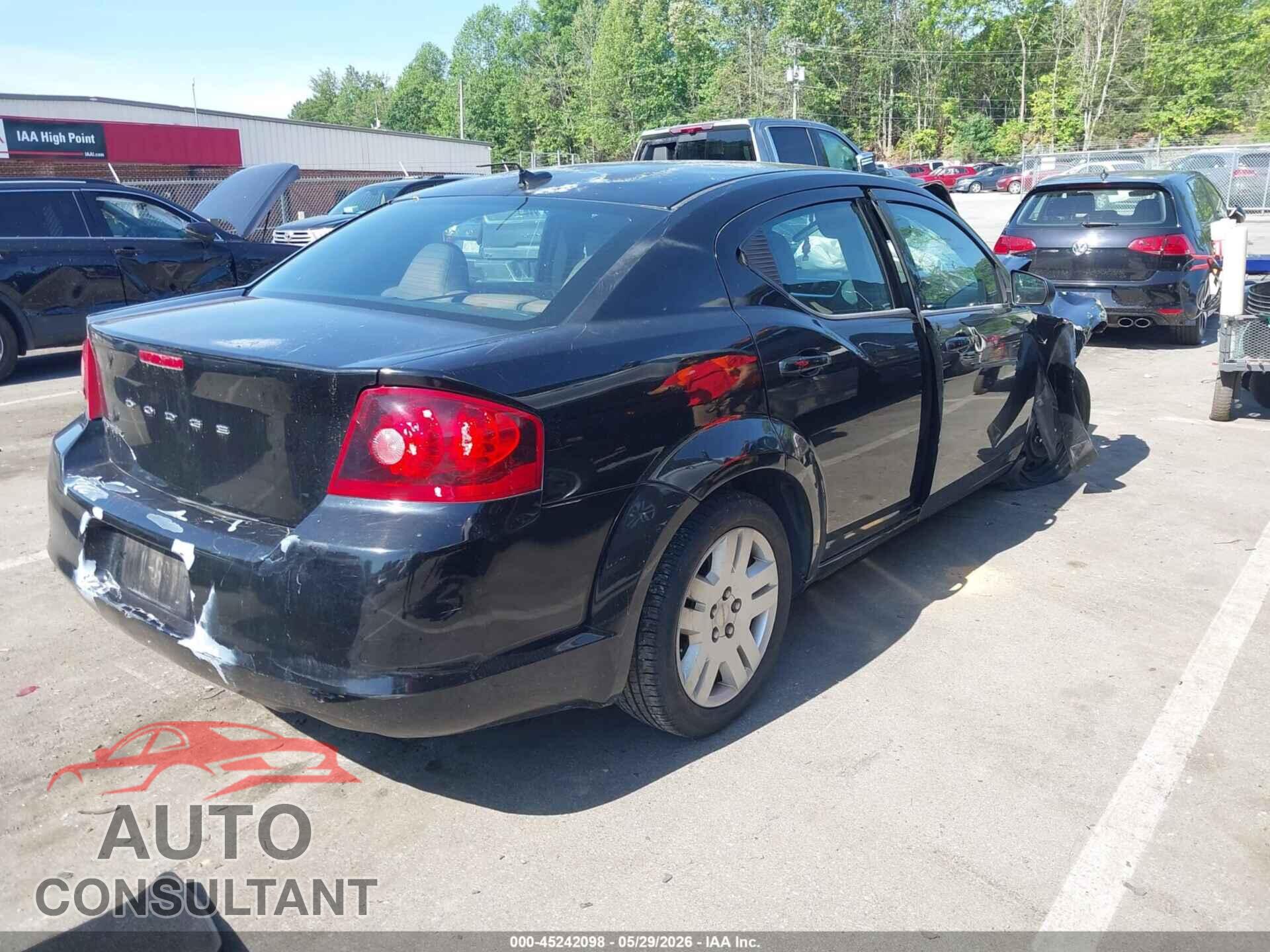 DODGE AVENGER 2012 - 1C3CDZABXCN171565