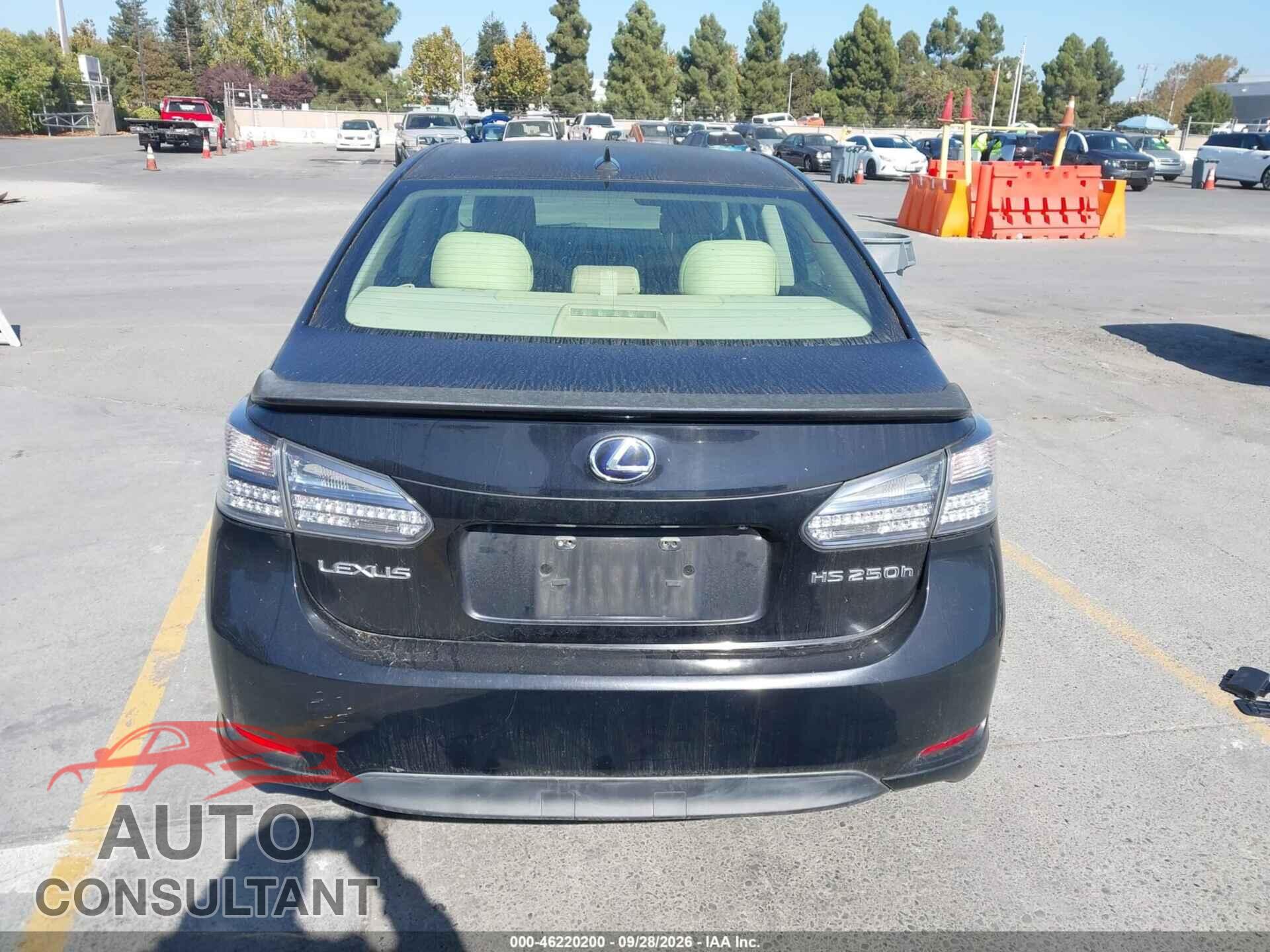 LEXUS HS 250H 2010 - JTHBB1BAXA2000994