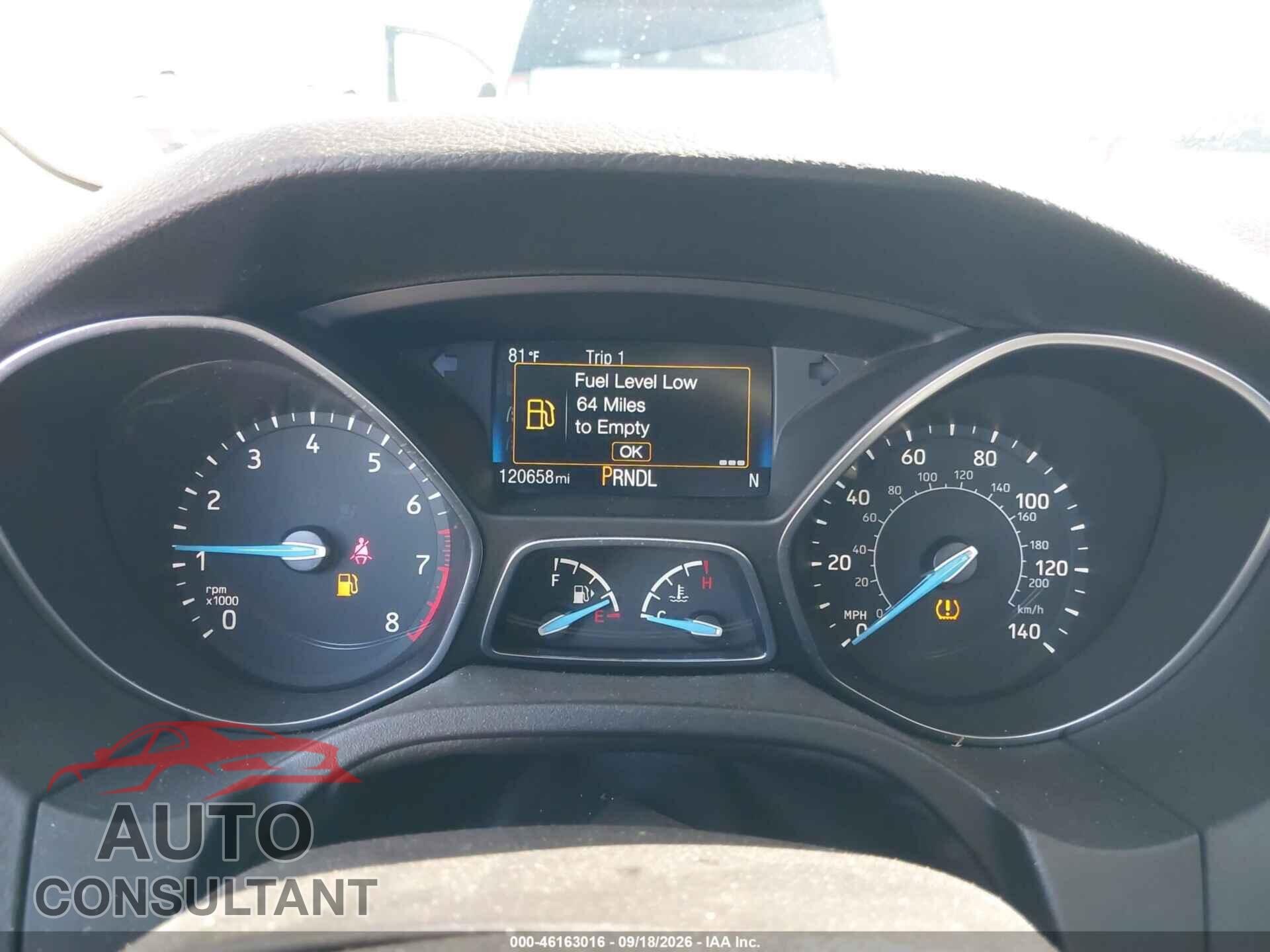 FORD FOCUS 2017 - 1FADP3F23HL300090