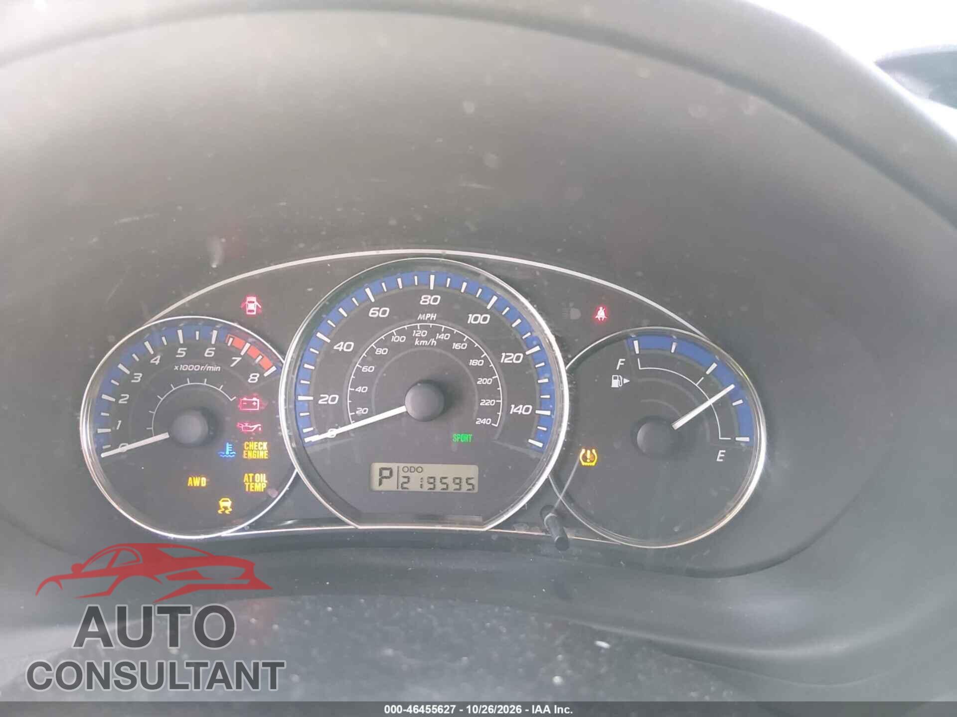 SUBARU FORESTER 2013 - JF2SHAEC5DH405712