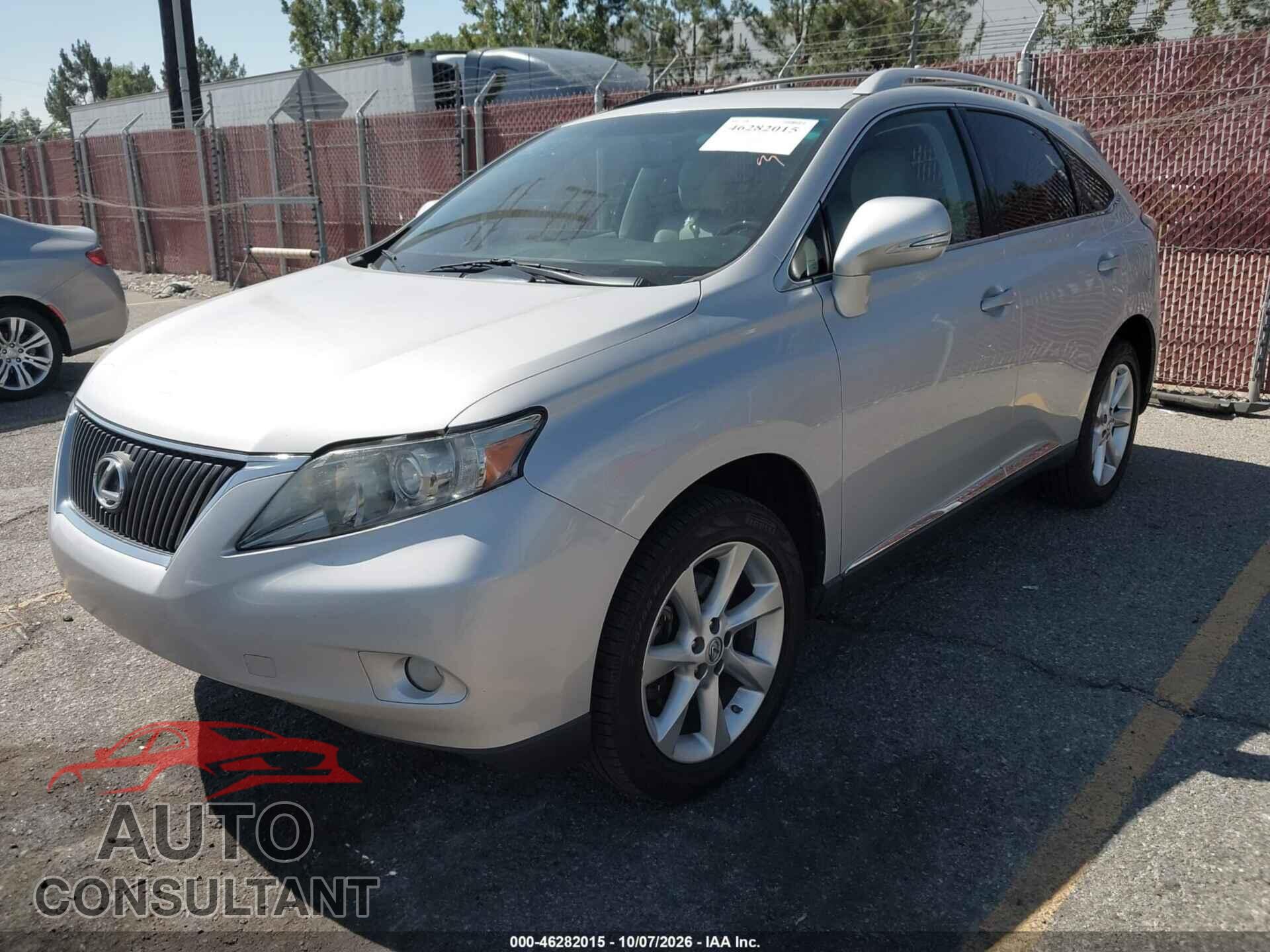 LEXUS RX 350 2012 - 2T2ZK1BA5CC073836