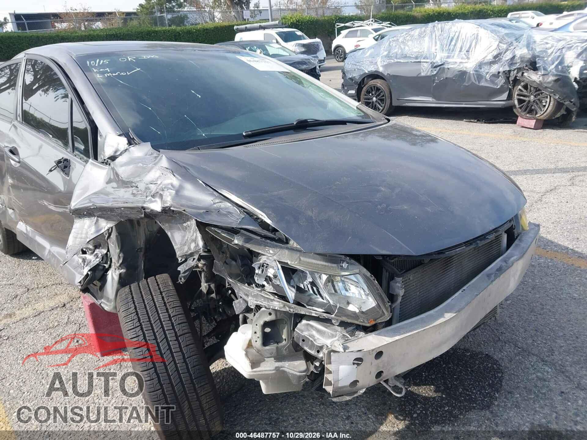 HONDA CIVIC 2013 - 19XFB2F87DE295656