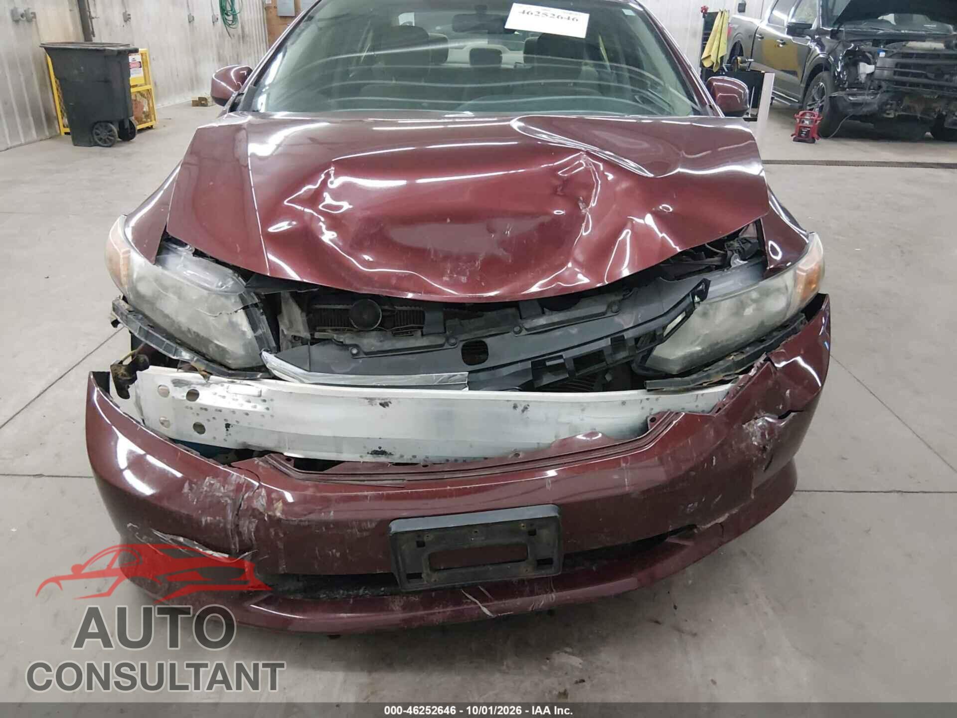 HONDA CIVIC 2012 - 19XFB2F55CE108886