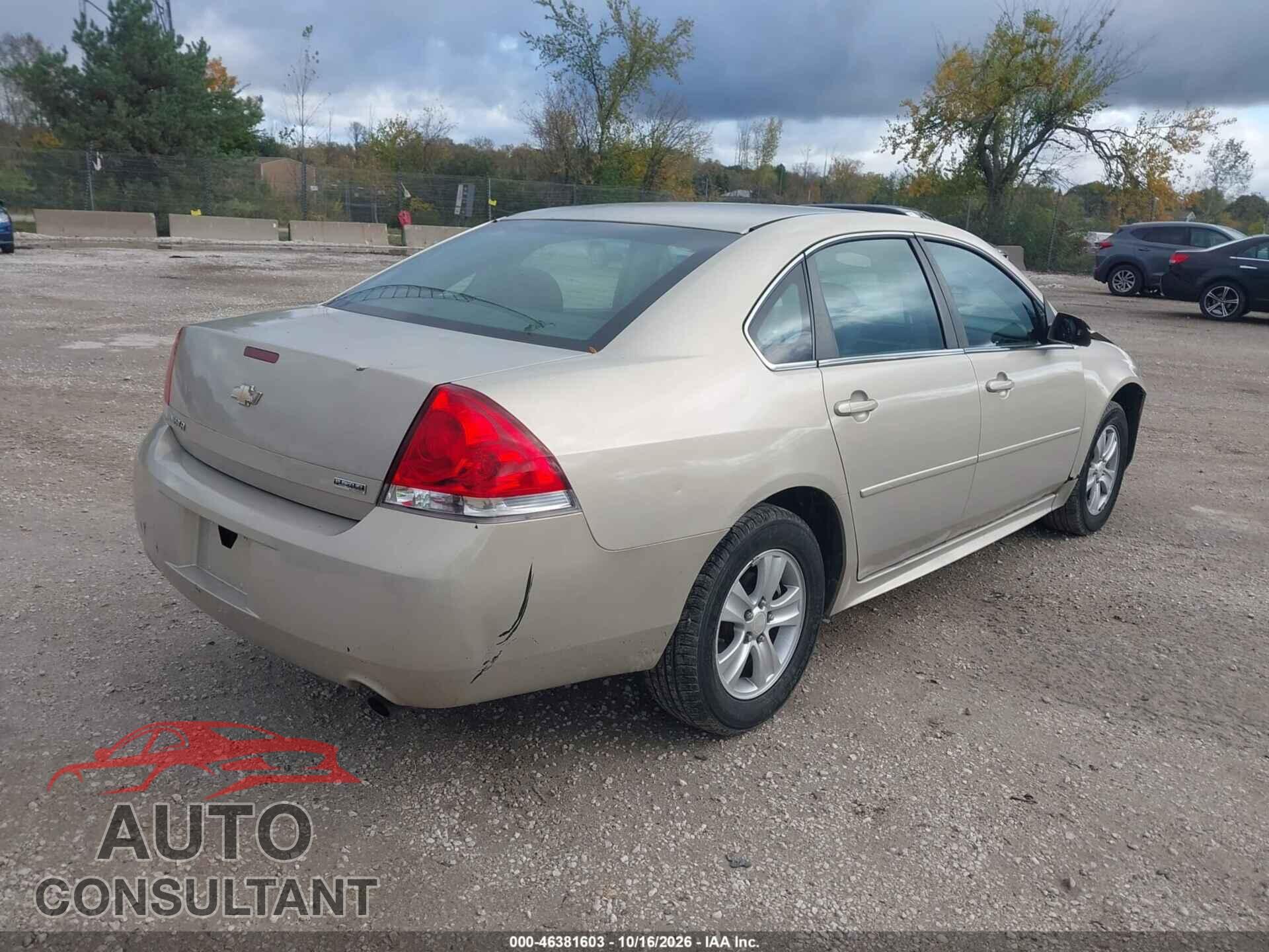 CHEVROLET IMPALA 2012 - 2G1WF5E31C1174220