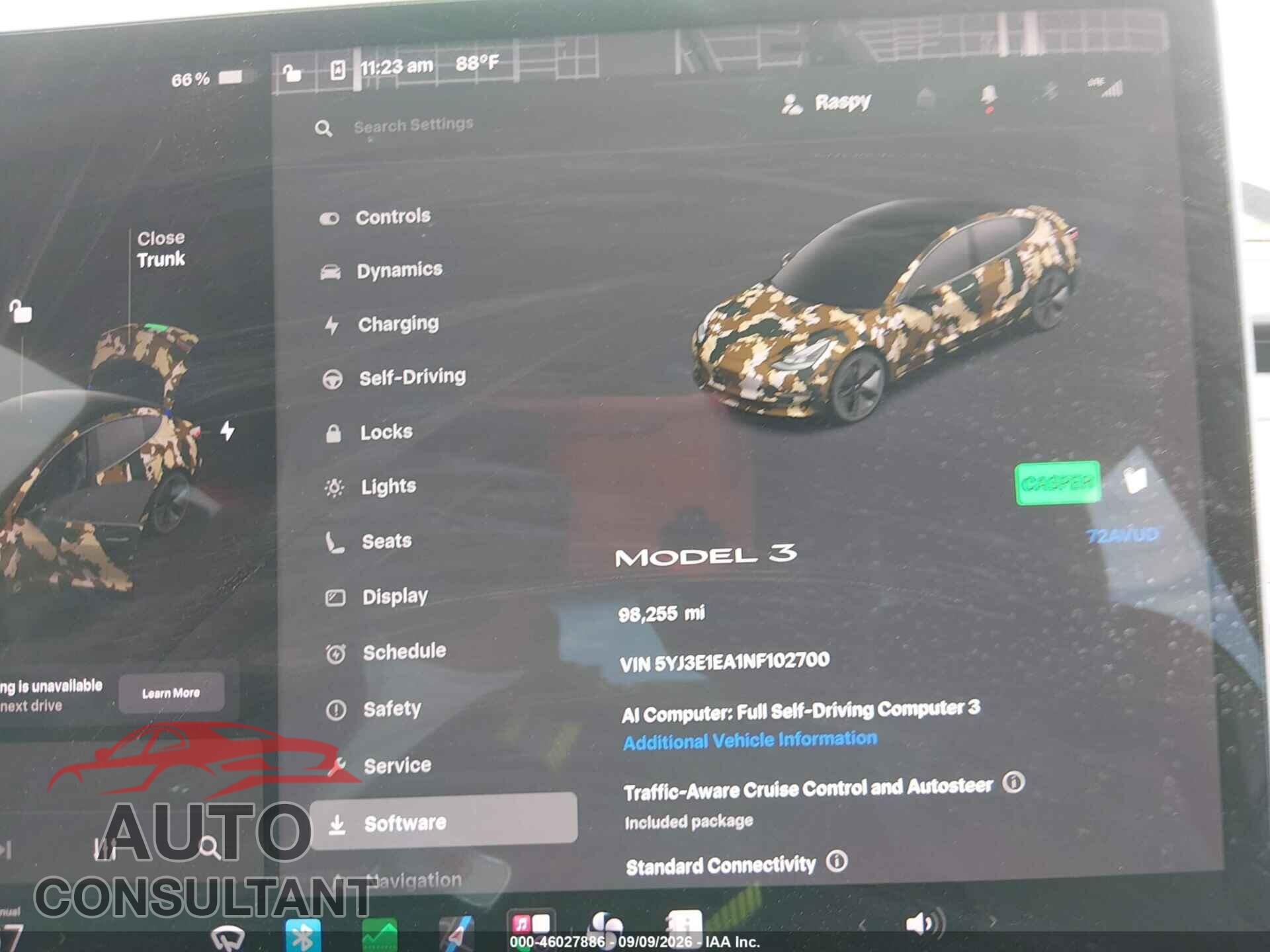 TESLA MODEL 3 2022 - 5YJ3E1EA1NF102700