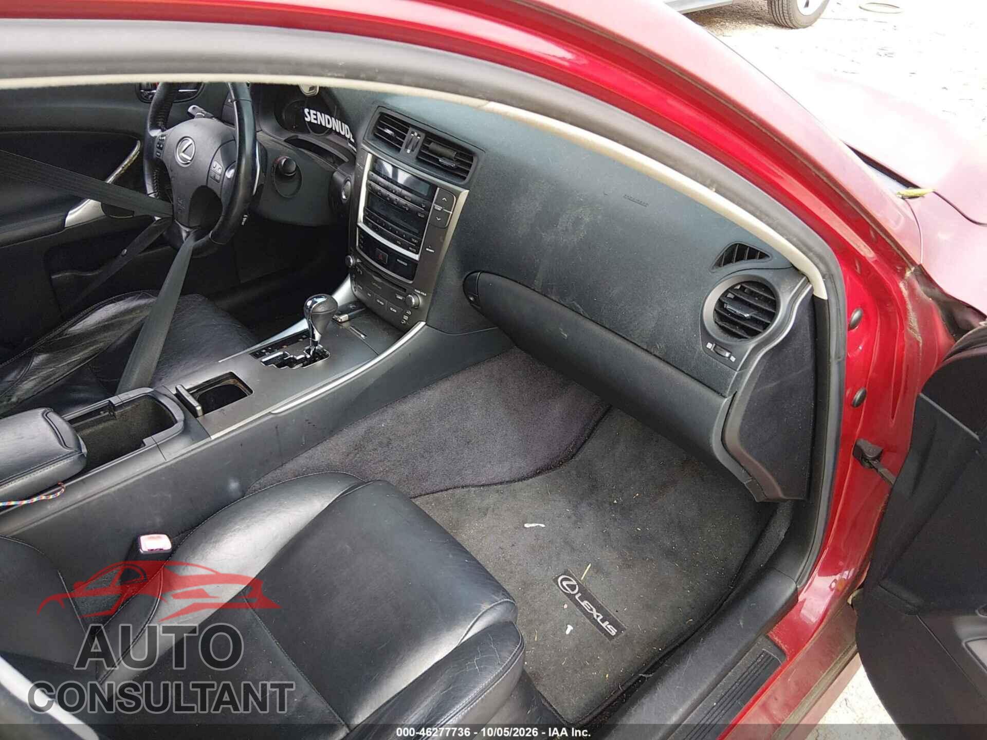 LEXUS IS 250 2010 - JTHBF5C20A5114312