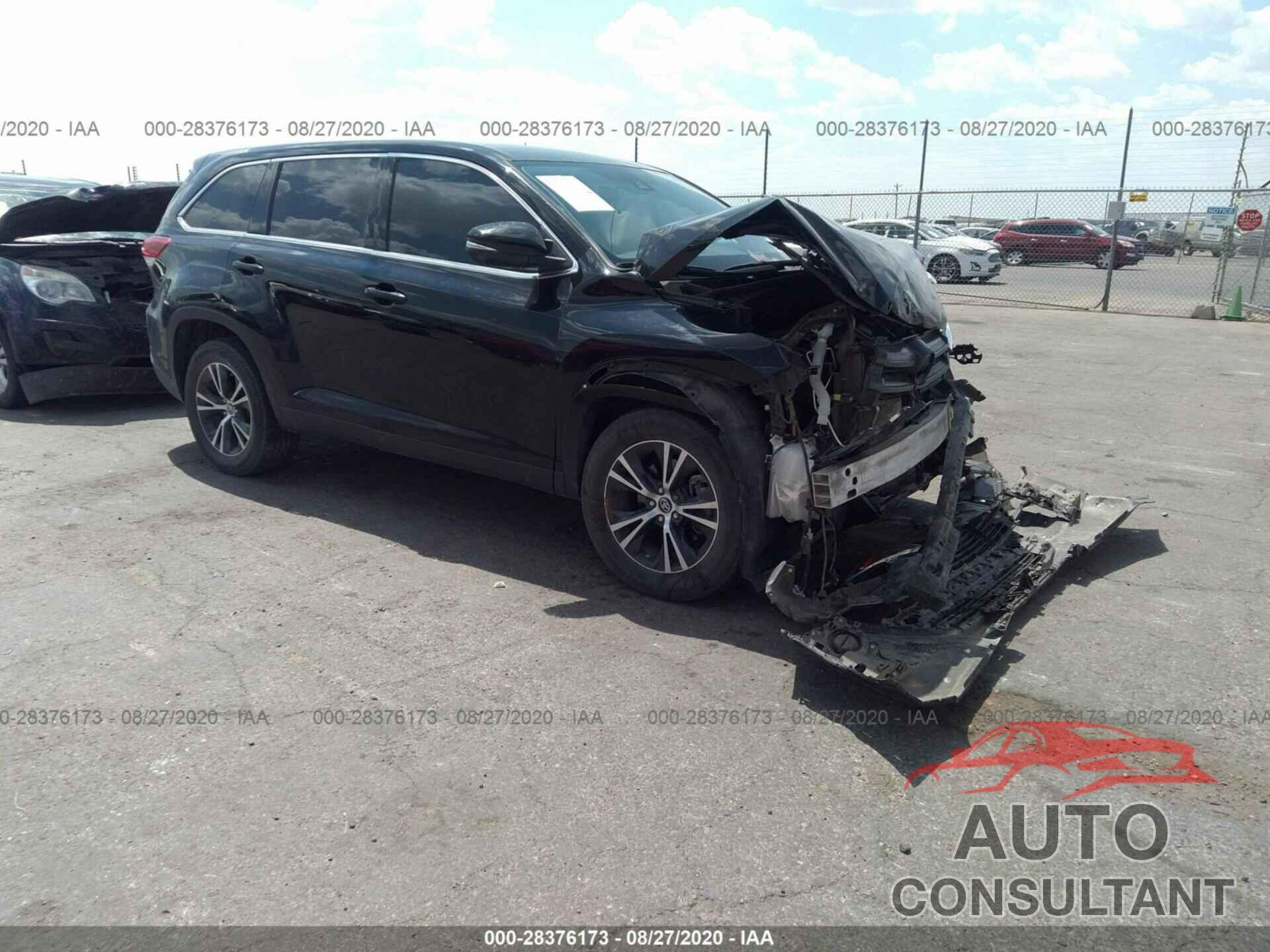 TOYOTA HIGHLANDER 2019 - 5TDZARFH9KS043466