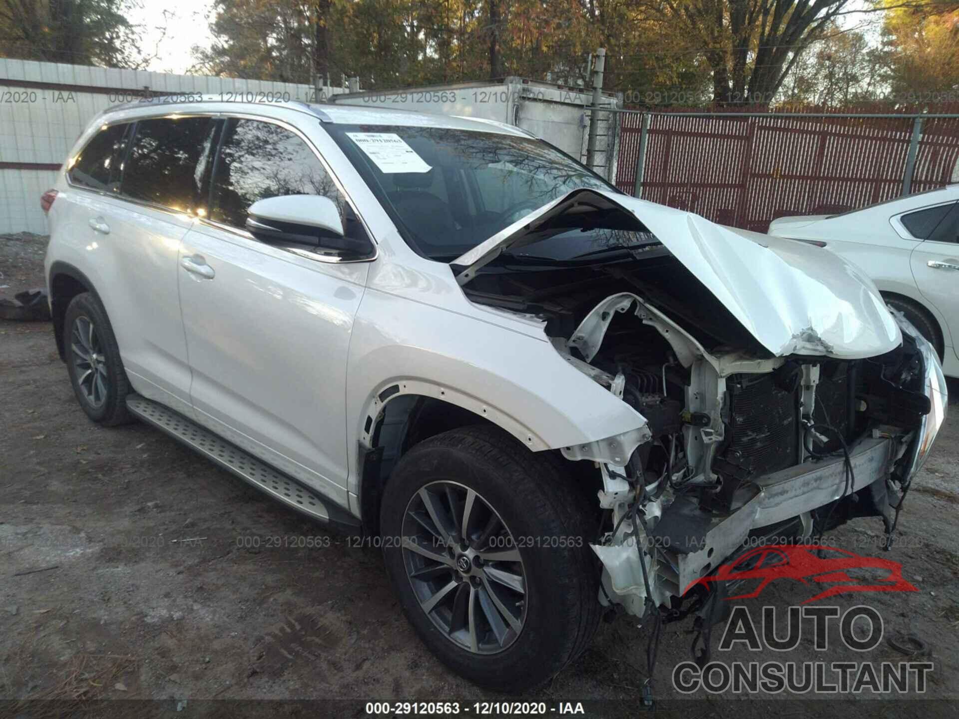 TOYOTA HIGHLANDER 2017 - 5TDKZRFH0HS192948