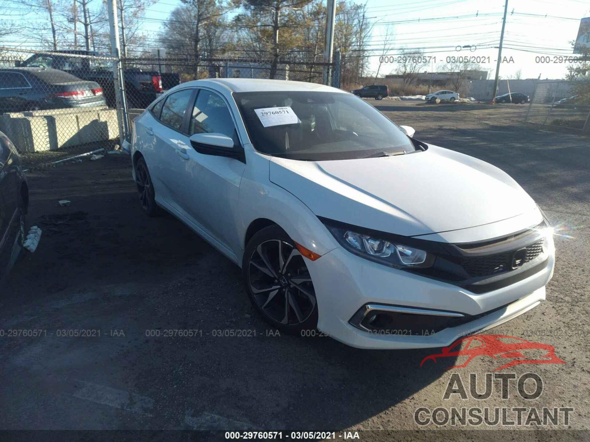 HONDA CIVIC SEDAN 2019 - 19XFC2F8XKE212859