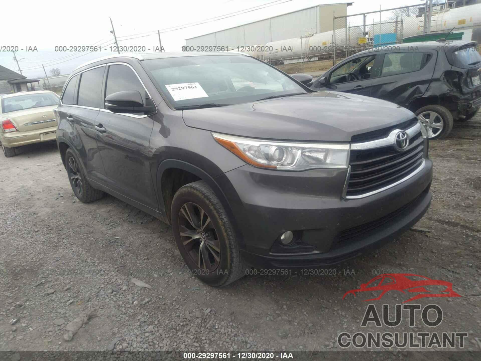 TOYOTA HIGHLANDER 2016 - 5TDKKRFH5GS144896