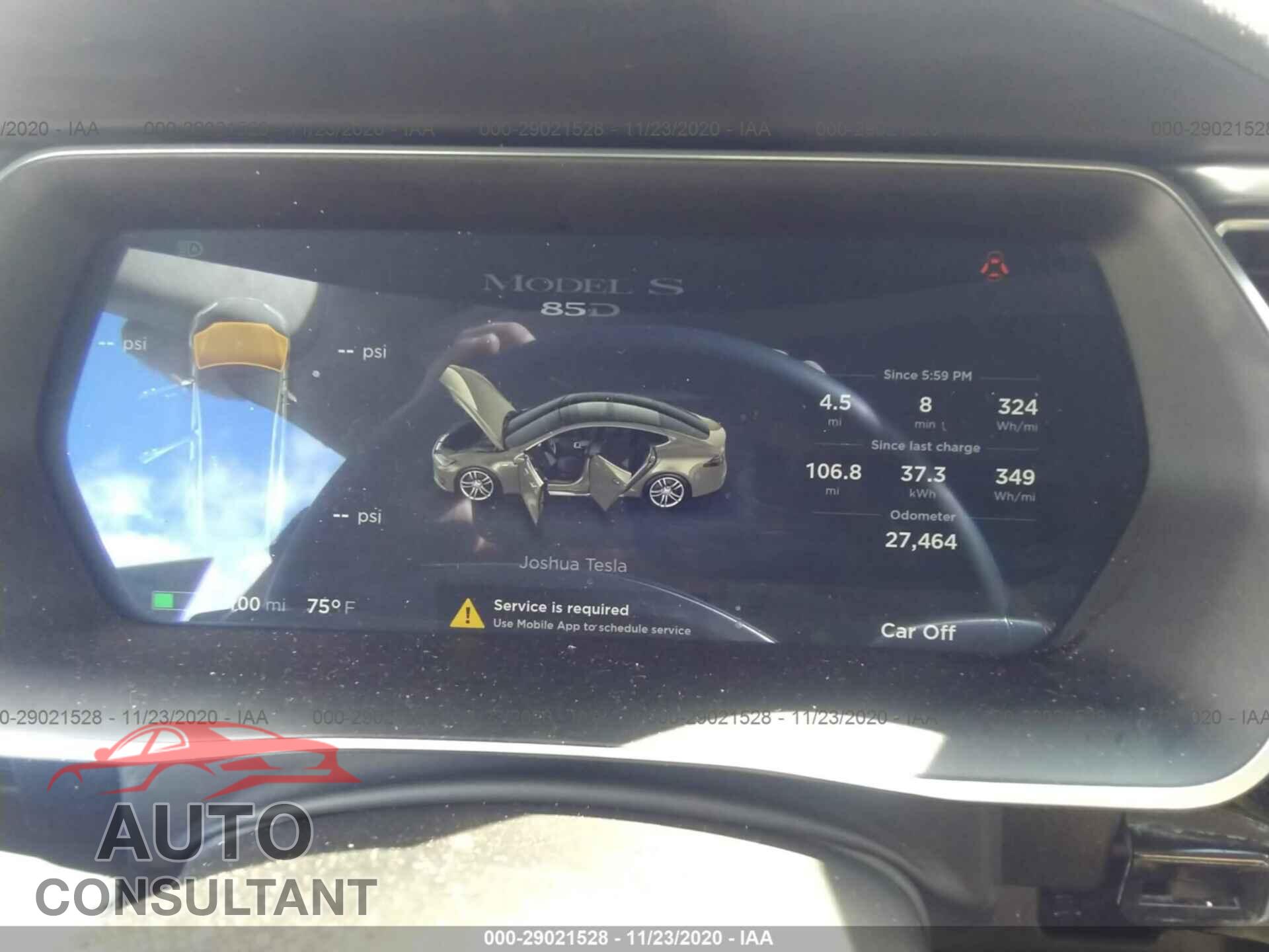 TESLA MODEL S 2016 - 5YJSA1E21GF123937