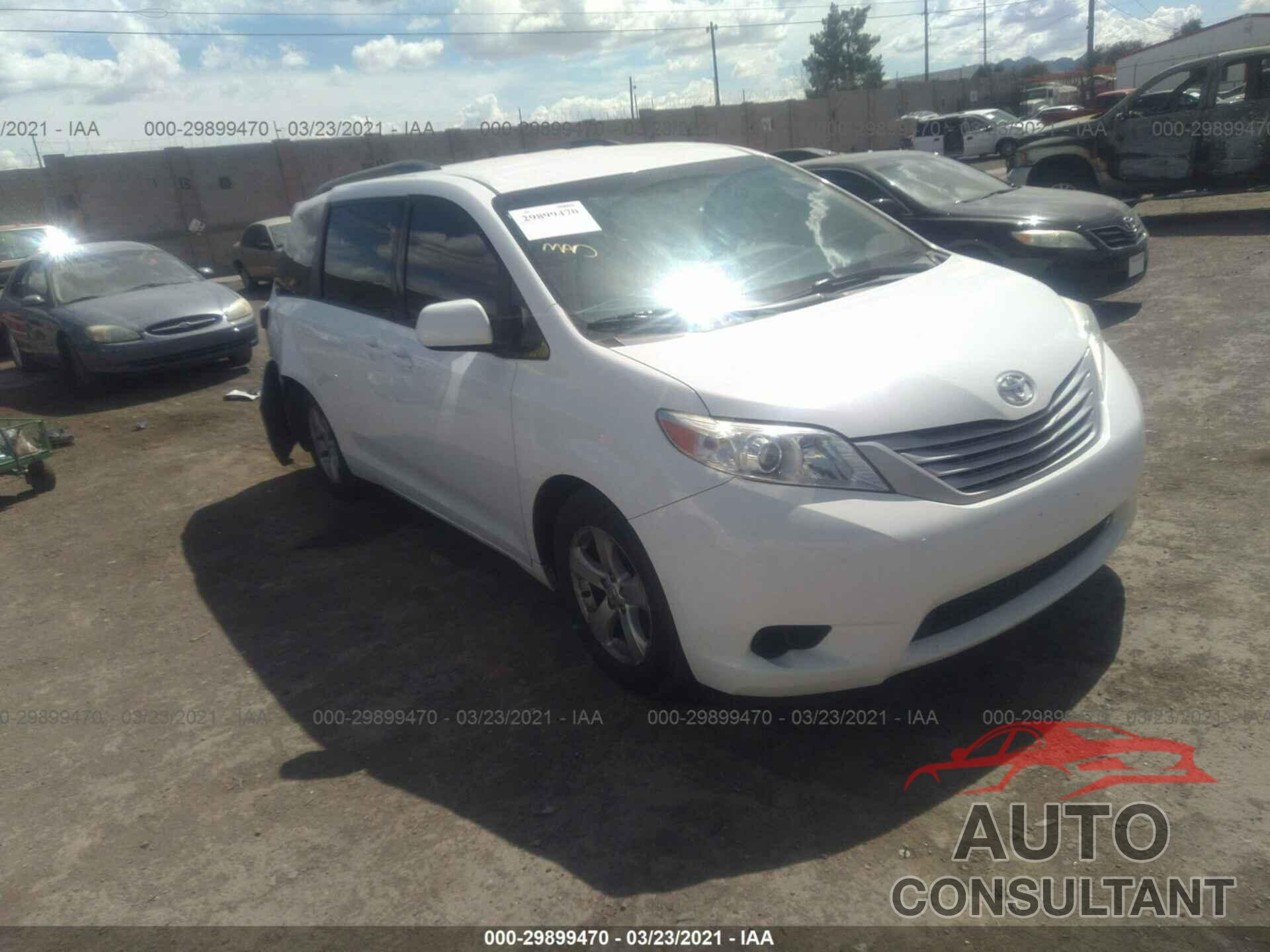 TOYOTA SIENNA 2016 - 5TDZK3DC6GS692523