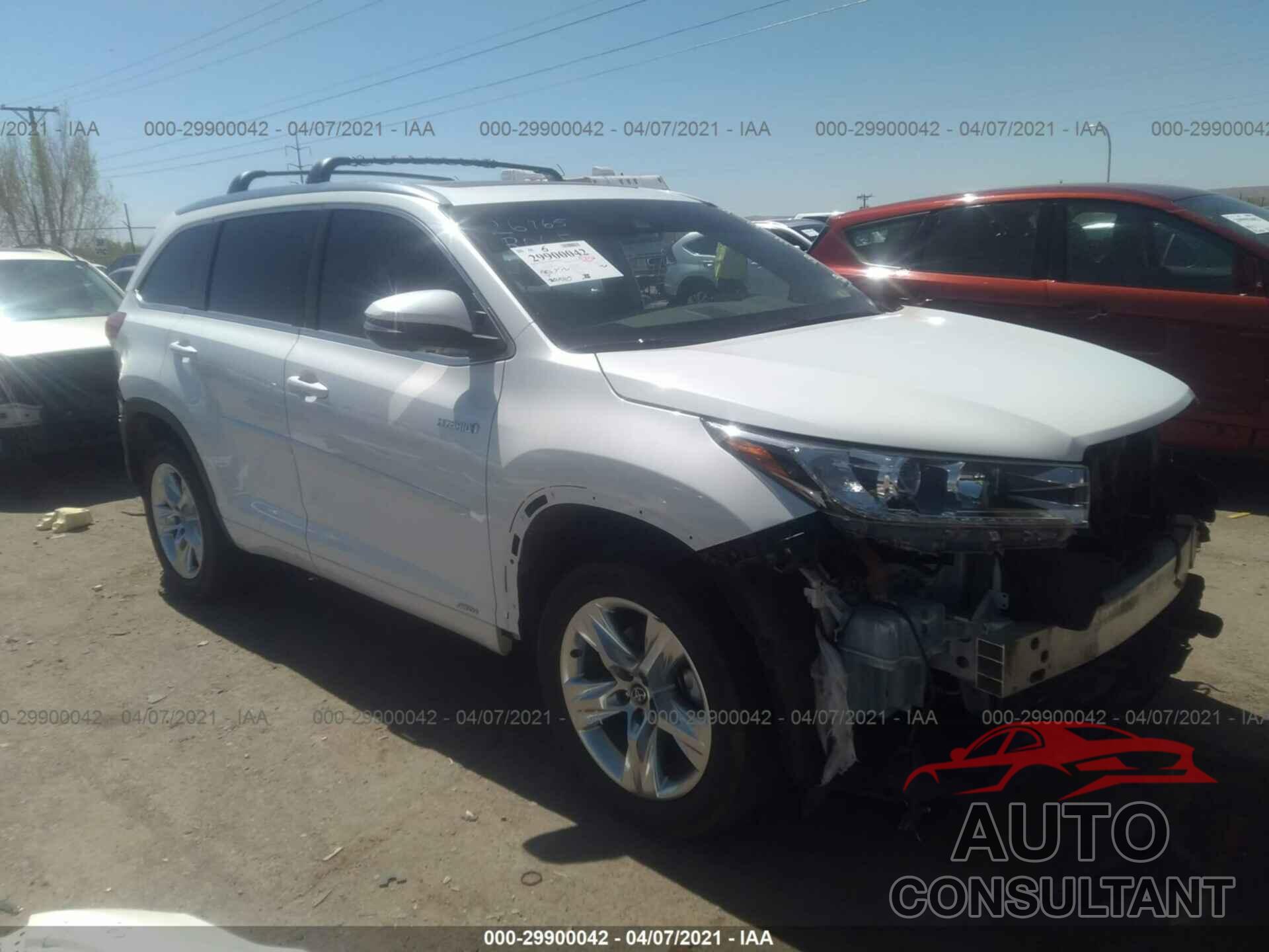 TOYOTA HIGHLANDER 2017 - 5TDDGRFH4HS033221
