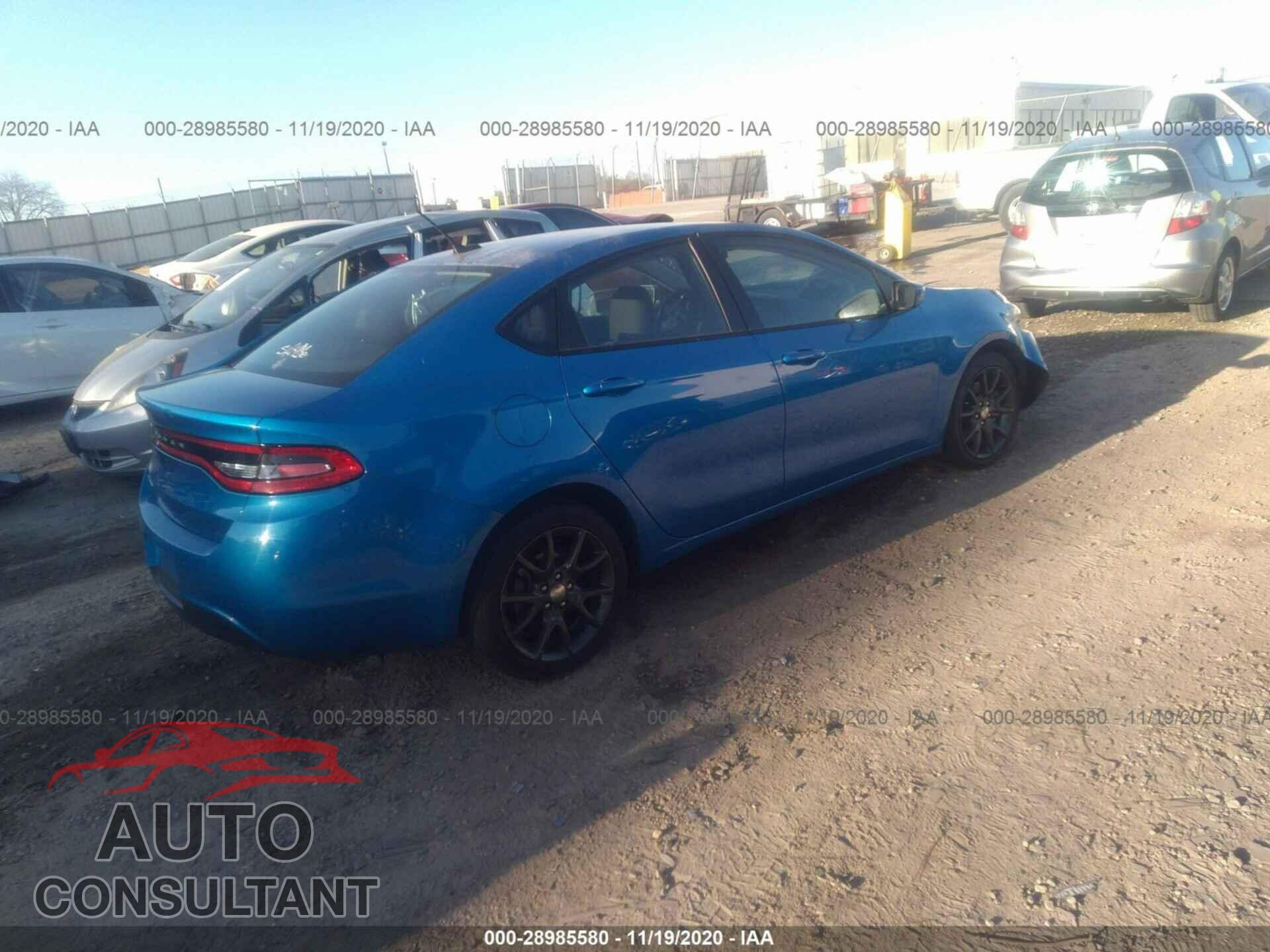 DODGE DART 2016 - 1C3CDFAA8GD606326