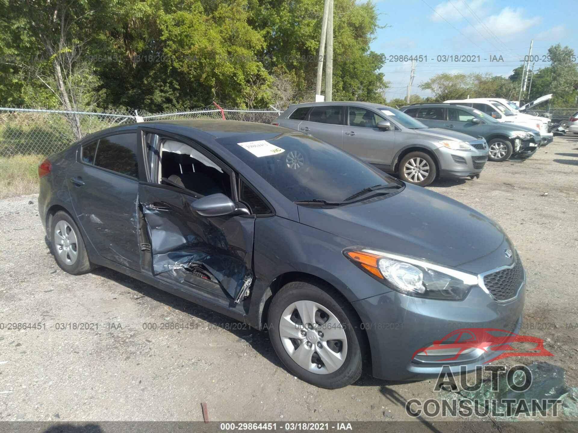 KIA FORTE 2016 - KNAFK4A65G5587076