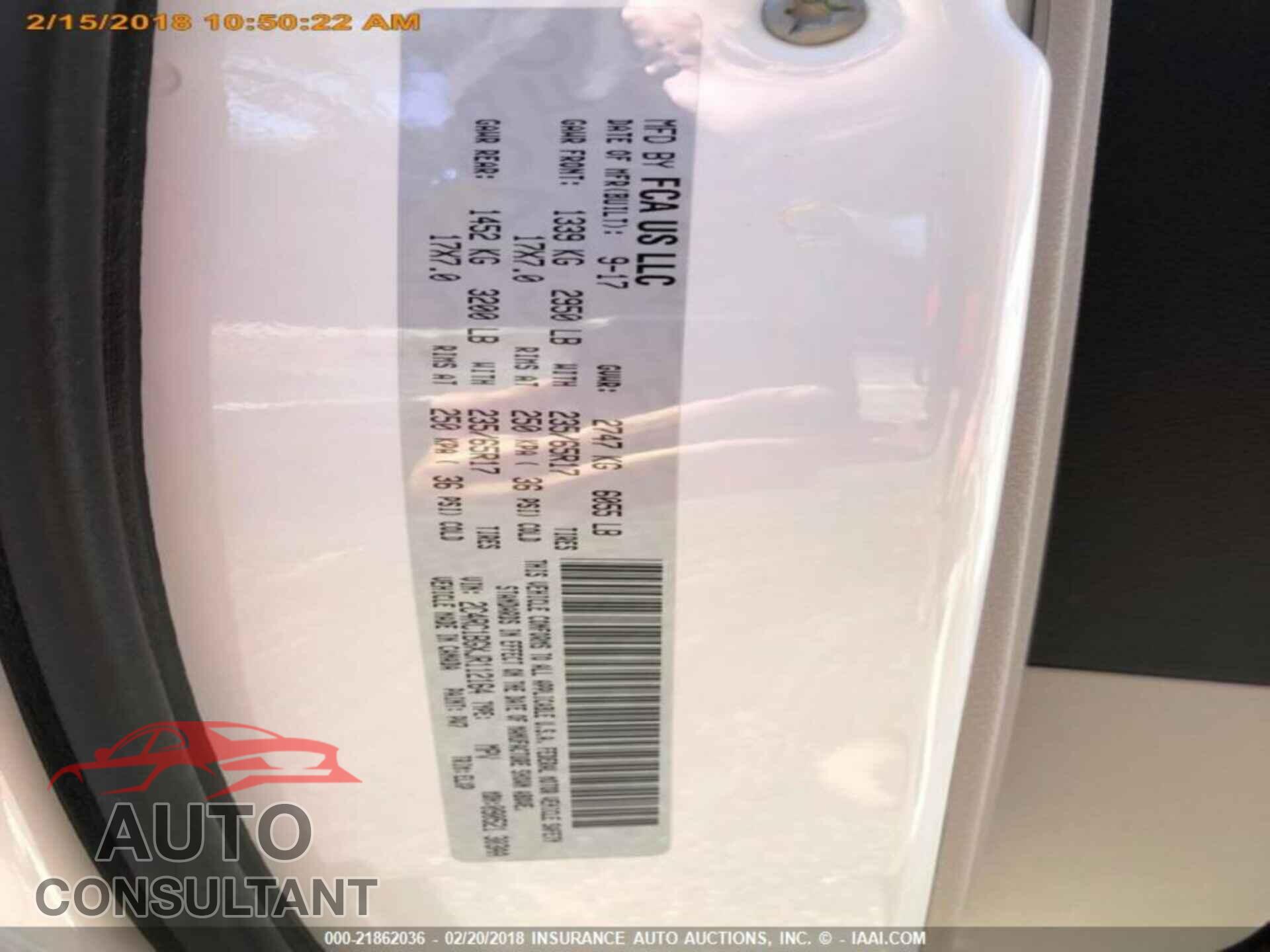 Chrysler Pacifica 2018 - 2C4RC1BGXJR112164