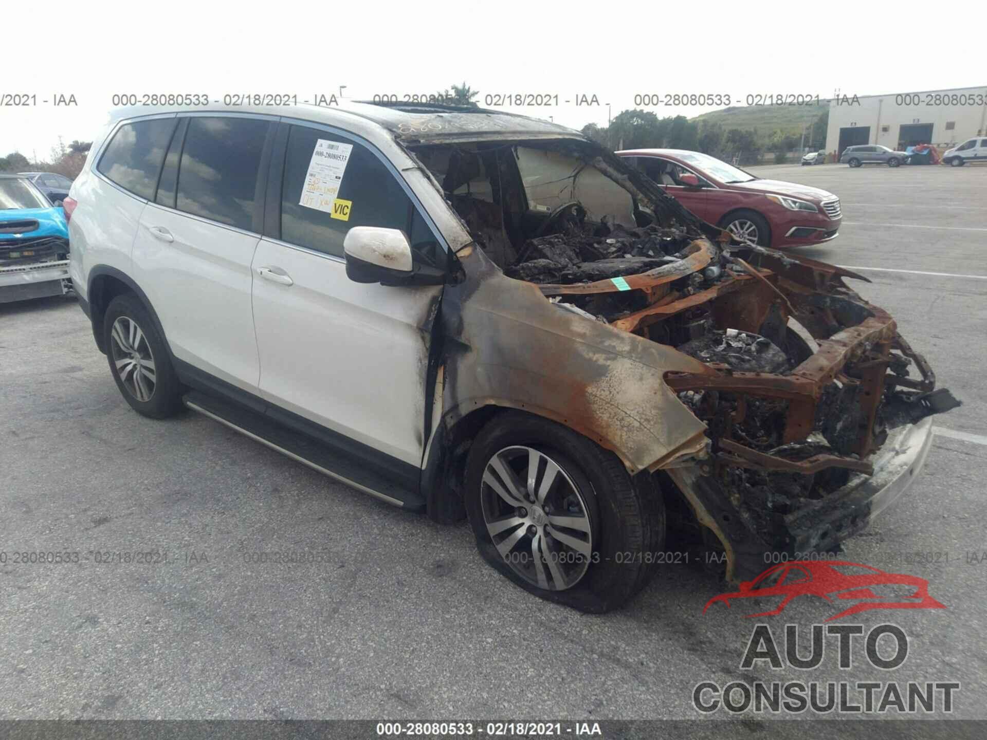 HONDA PILOT 2017 - 5FNYF5H71HB003535