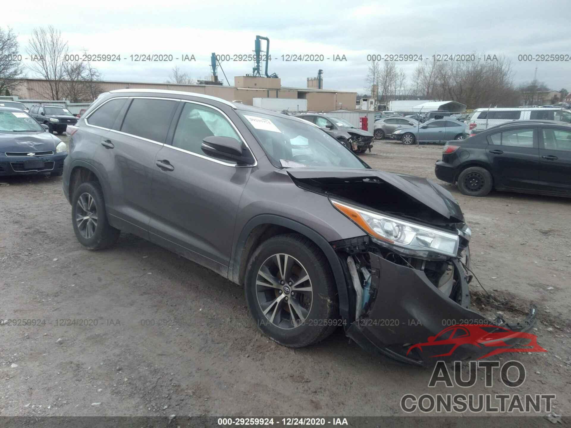 TOYOTA HIGHLANDER 2016 - 5TDKKRFH4GS157932