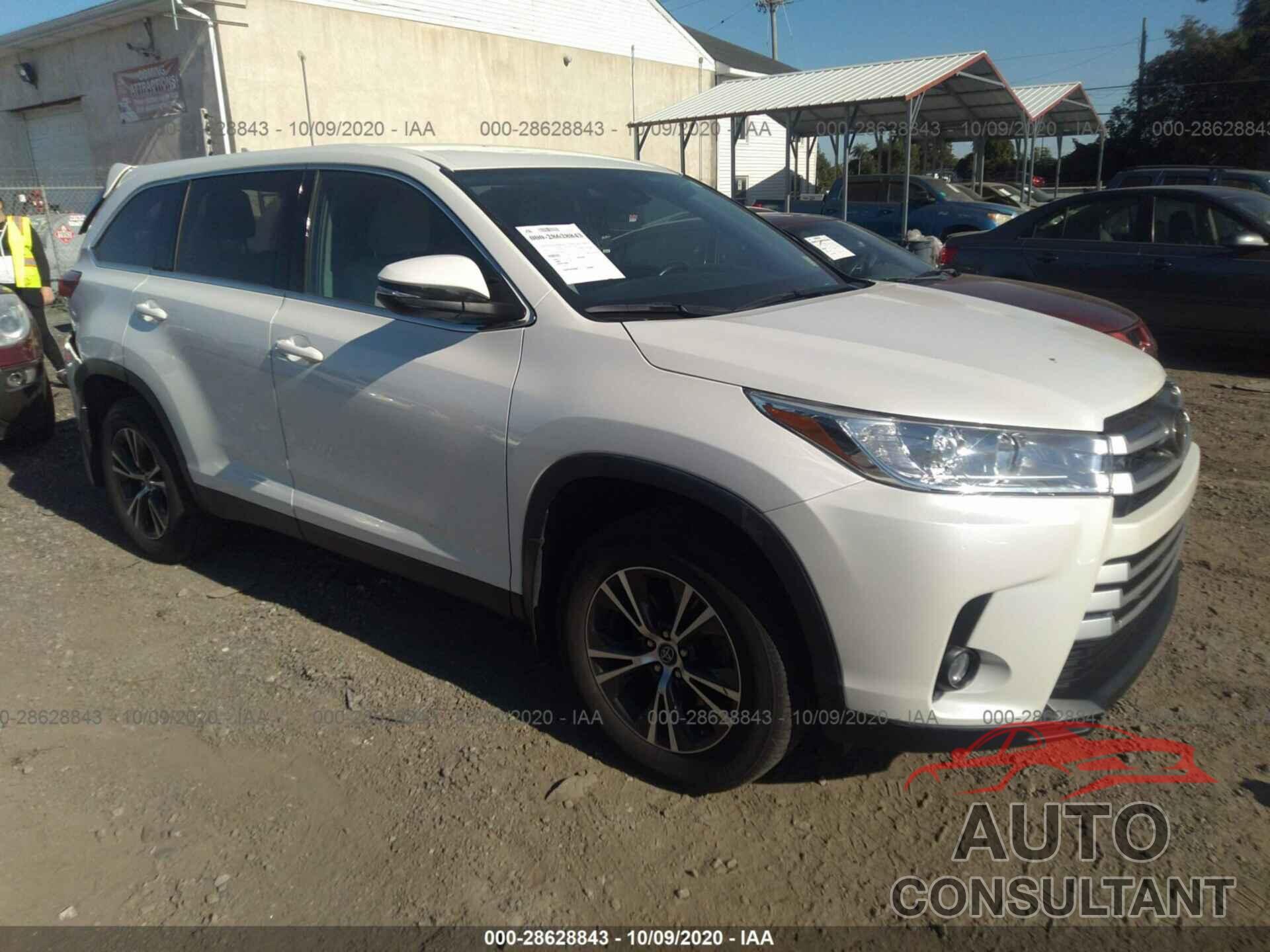 TOYOTA HIGHLANDER 2019 - 5TDBZRFHXKS926339