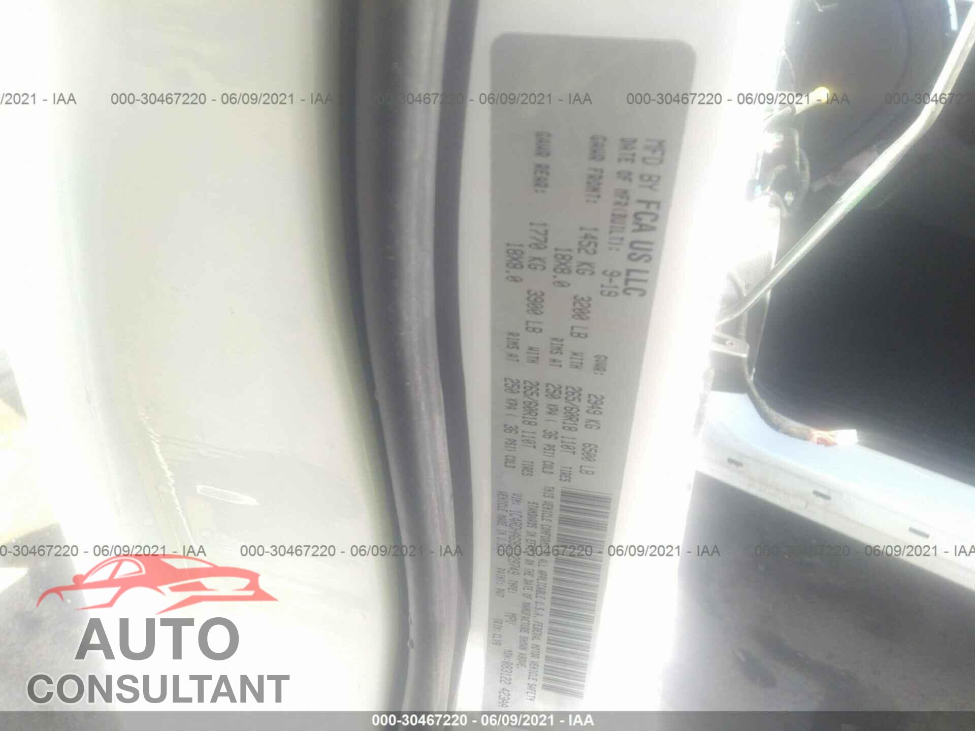 DODGE DURANGO 2020 - 1C4RDHAG9LC129749