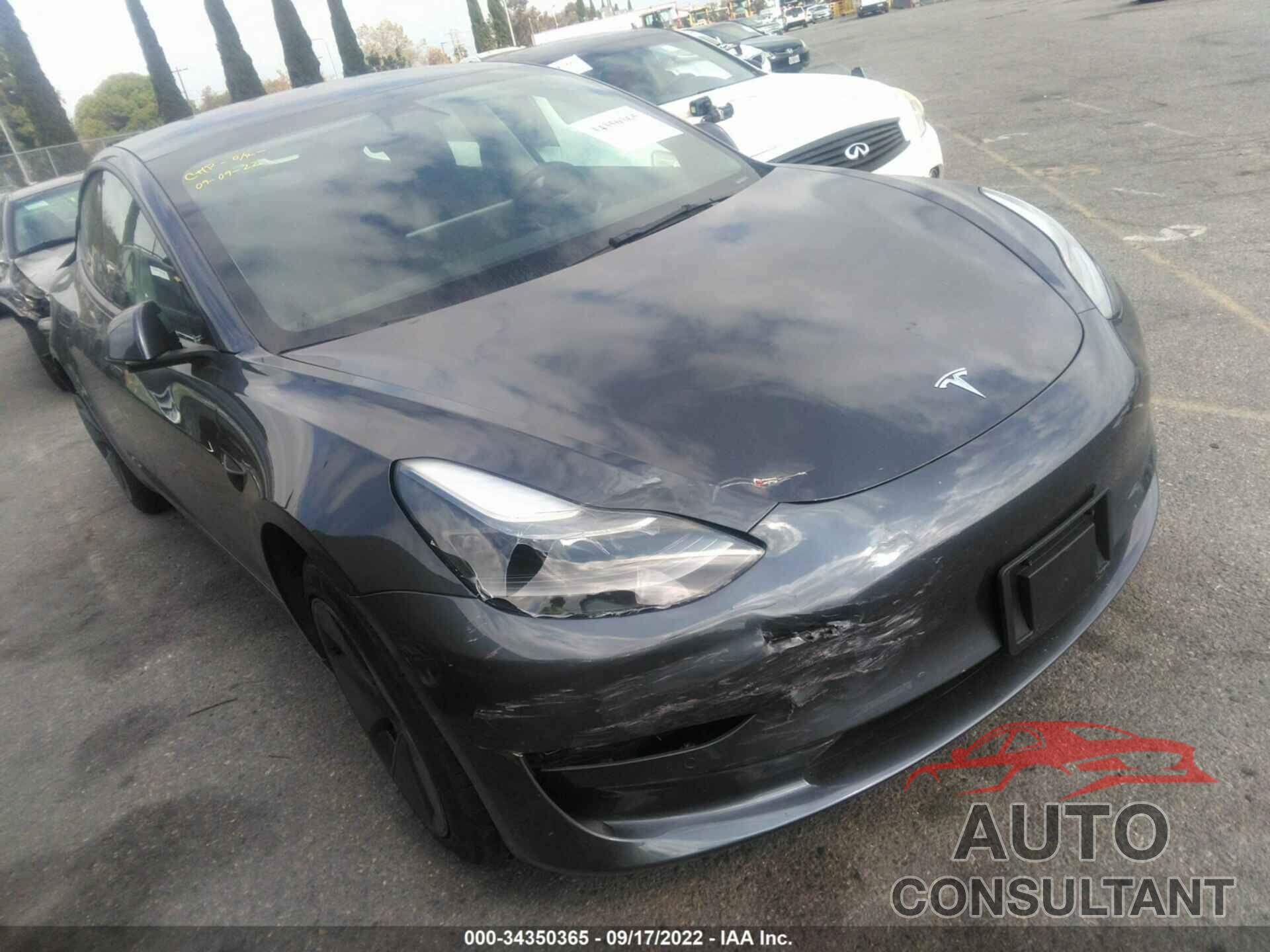 TESLA MODEL 3 2022 - 5YJ3E1EB0NF136989