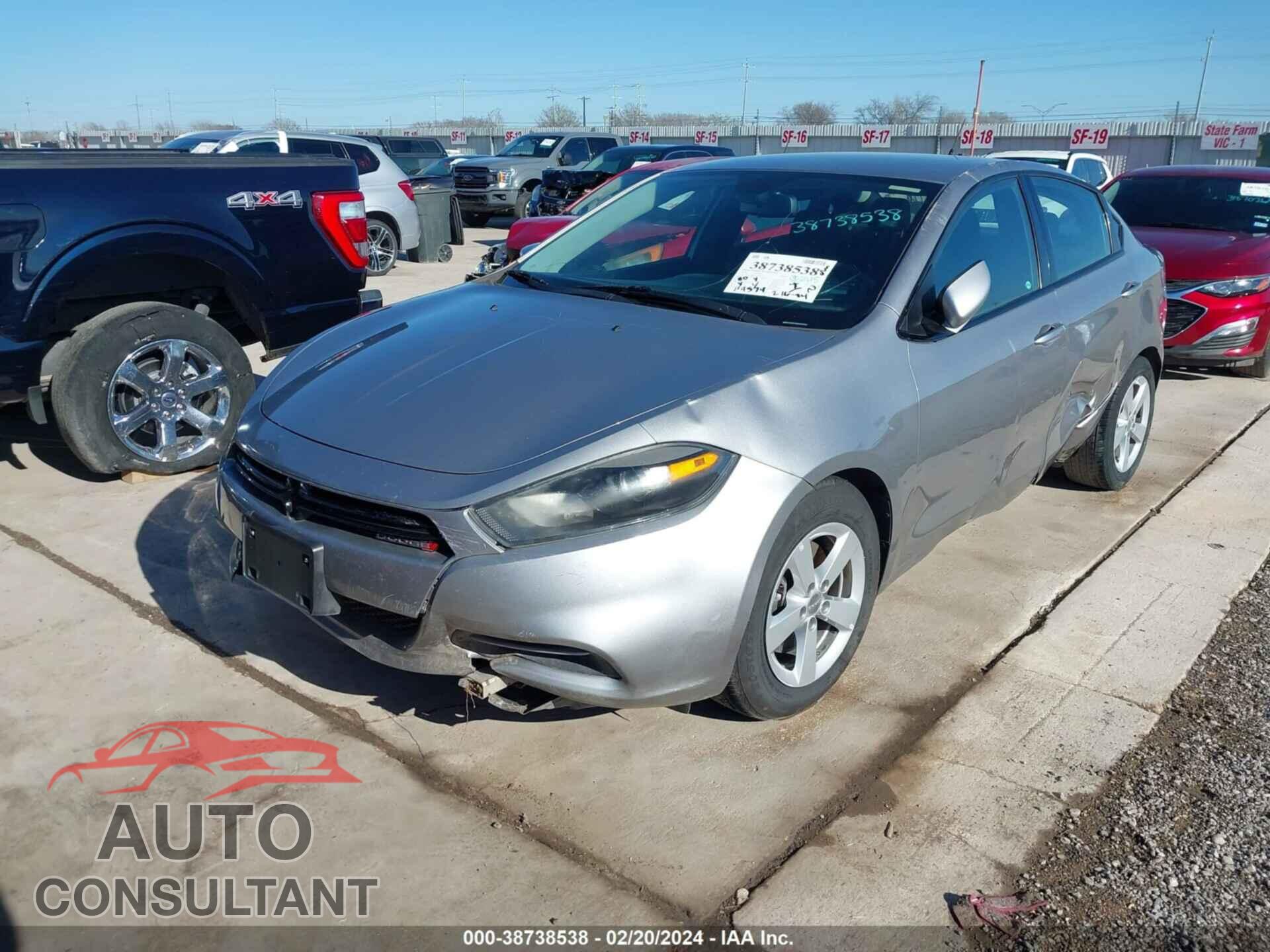 DODGE DART 2016 - 1C3CDFBB7GD538155