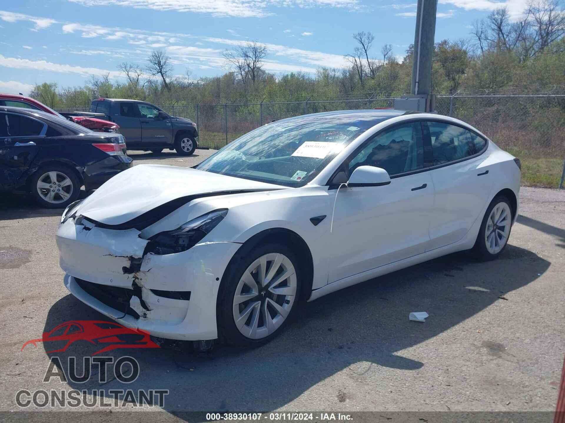 TESLA MODEL 3 2022 - 5YJ3E1EB6NF128153