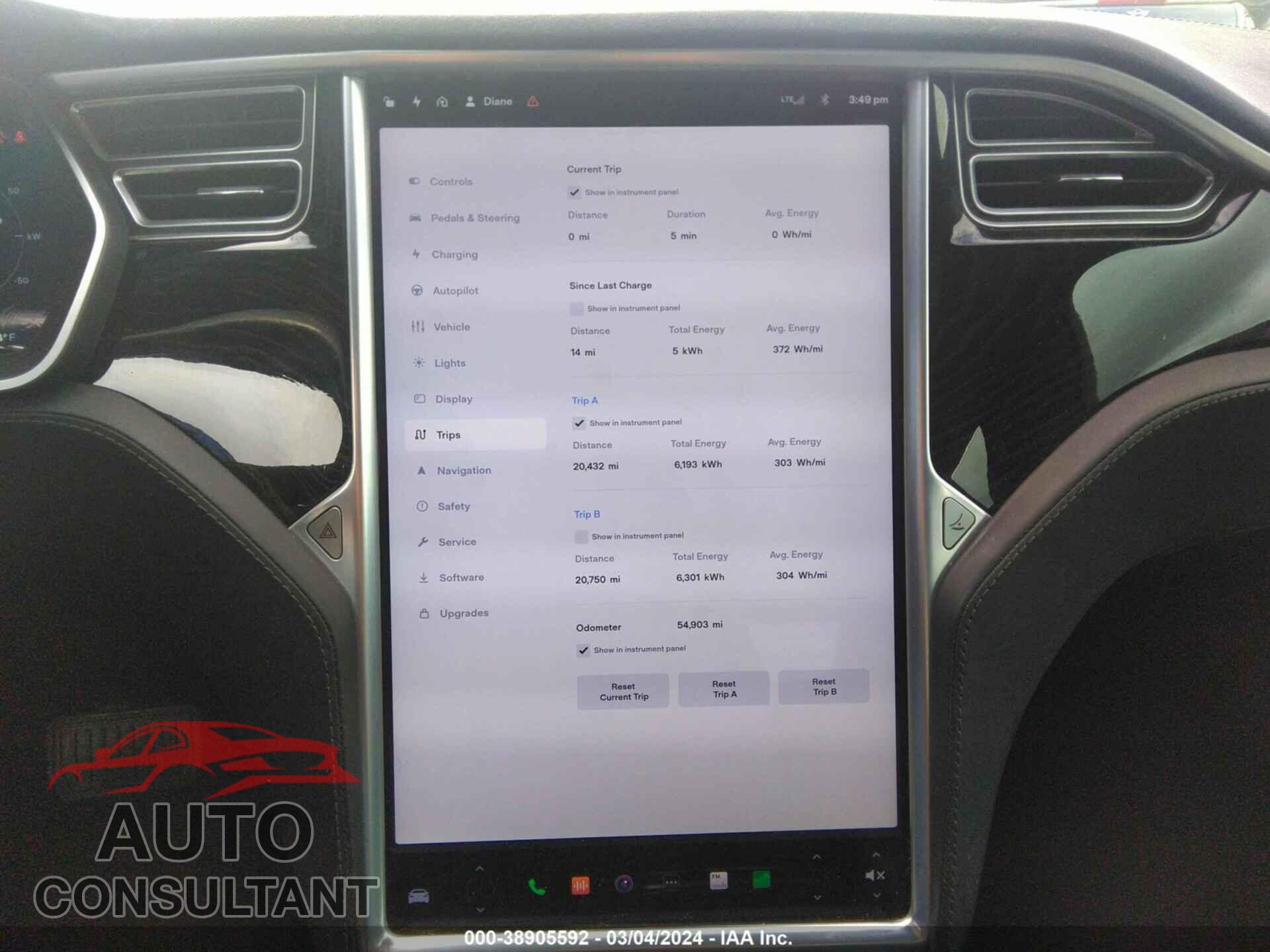 TESLA MODEL S 2016 - 5YJSA1E1XGF151386