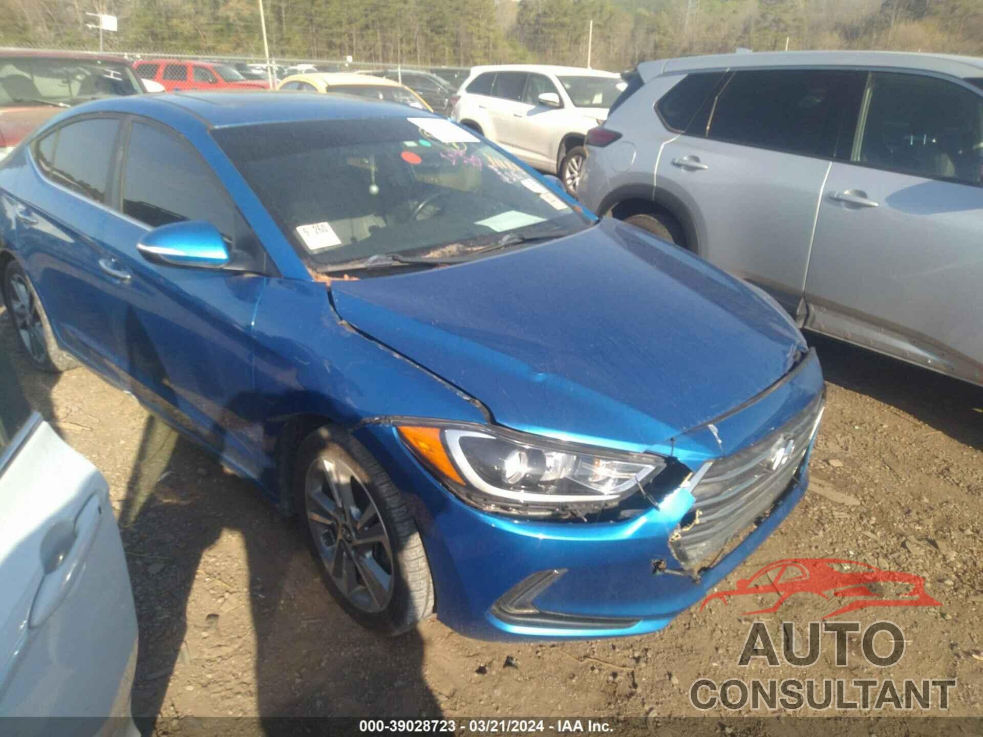 HYUNDAI ELANTRA 2017 - KMHD84LF7HU195421