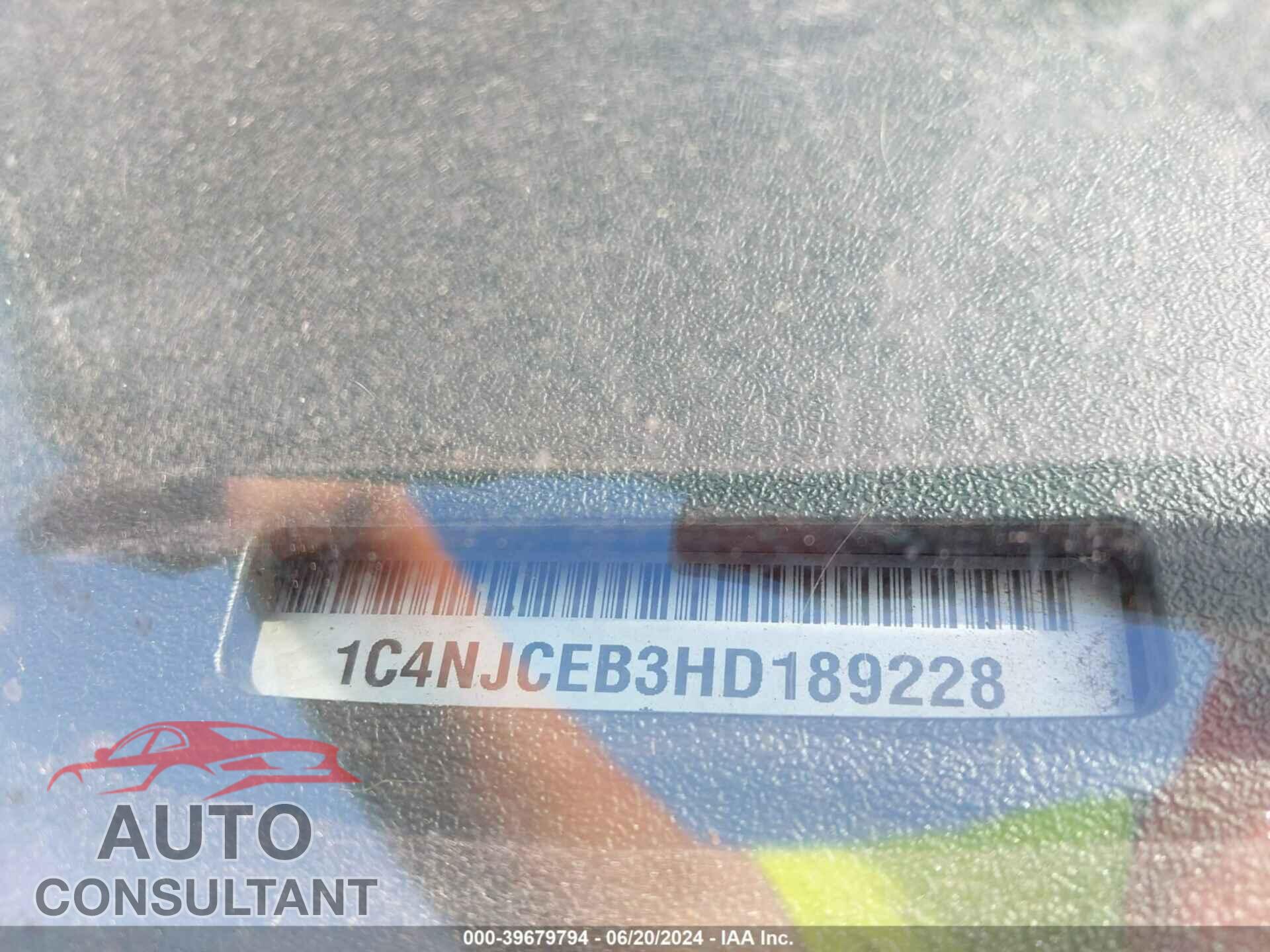 JEEP COMPASS 2017 - 1C4NJCEB3HD189228