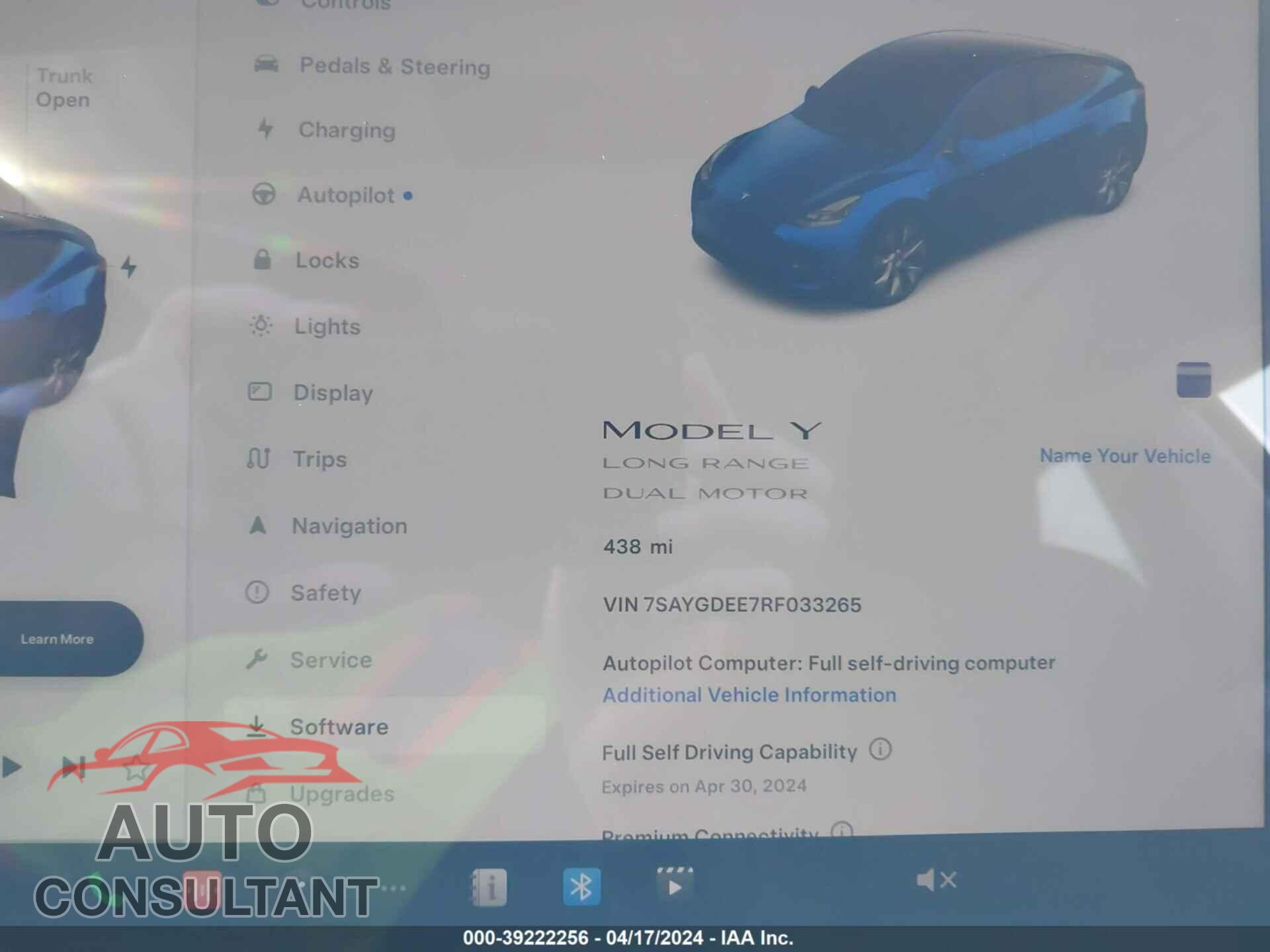TESLA MODEL Y 2024 - 7SAYGDEE7RF033265
