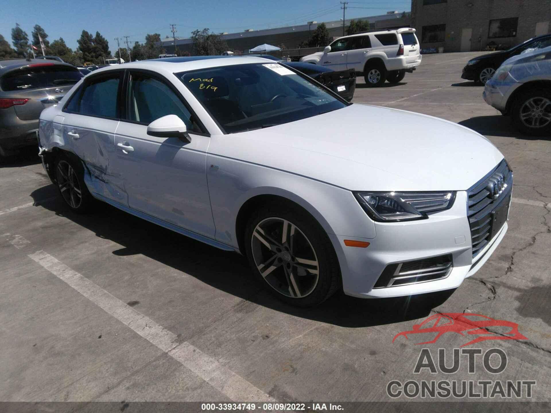 AUDI A4 2018 - WAUKMAF42JA218866