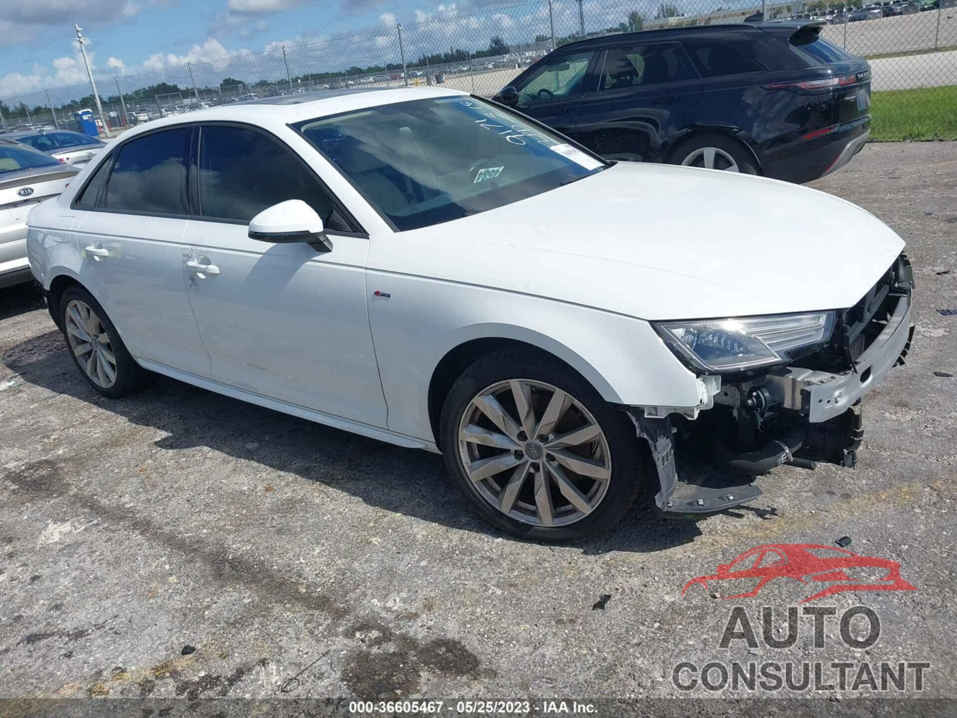 AUDI A4 2018 - WAUKMAF4XJA069171