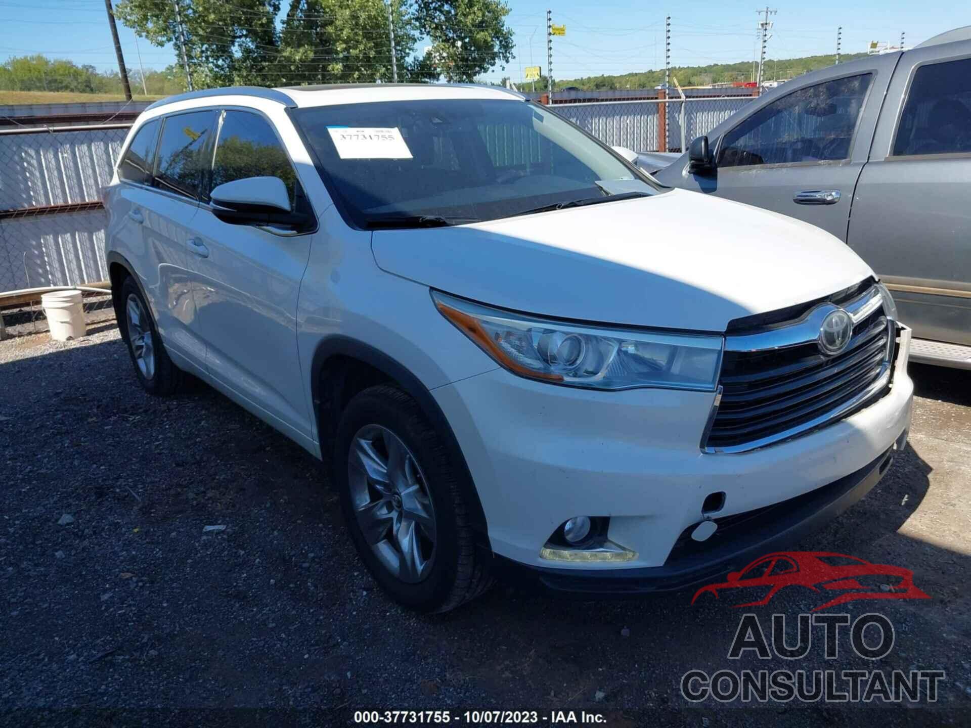 TOYOTA HIGHLANDER 2016 - 5TDDKRFH9GS234156