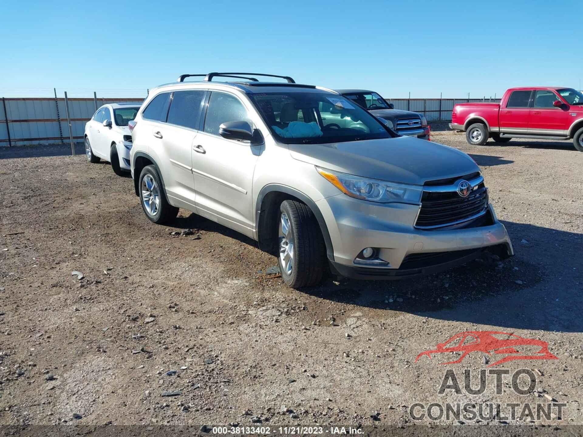 TOYOTA HIGHLANDER 2016 - 5TDDKRFH8GS236299