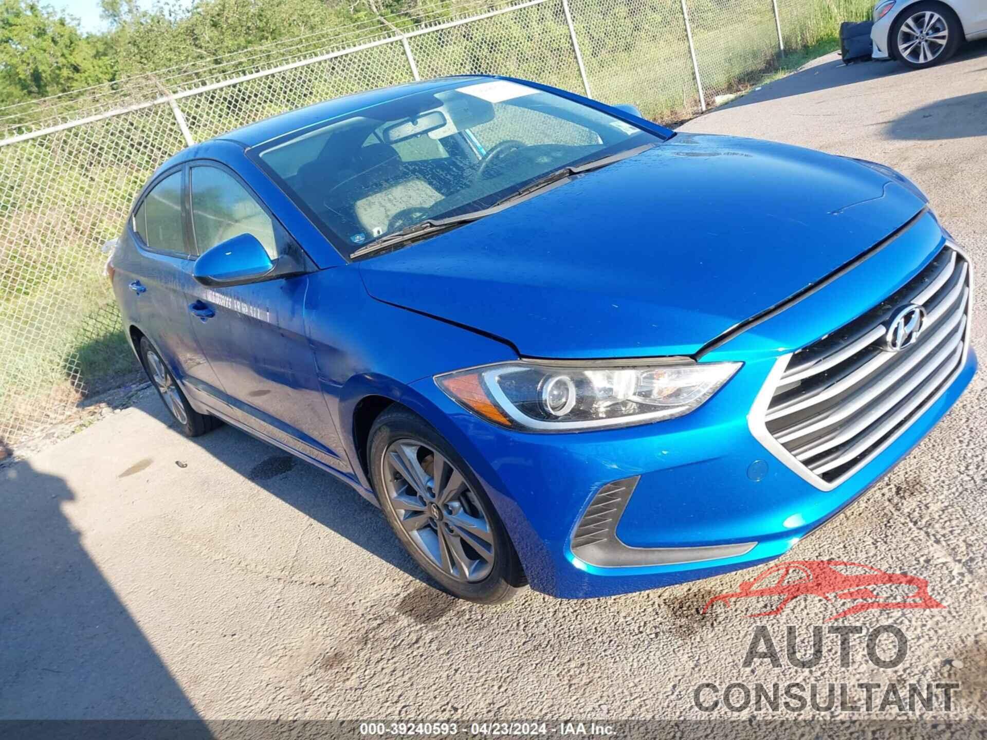 HYUNDAI ELANTRA 2018 - KMHD84LF7JU614583