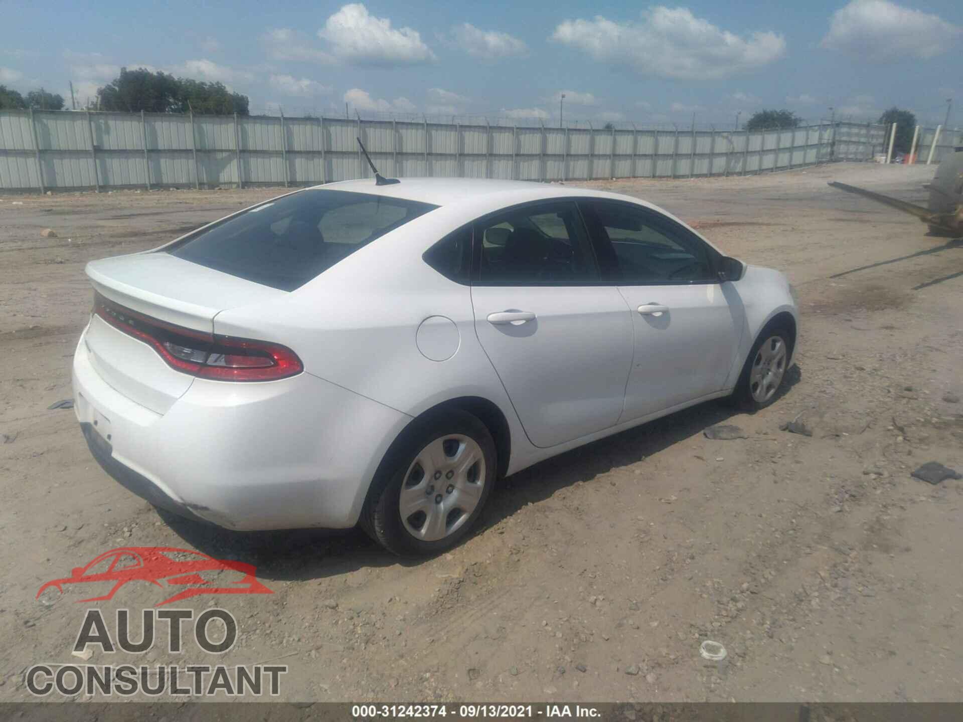 DODGE DART 2016 - 1C3CDFAAXGD624701