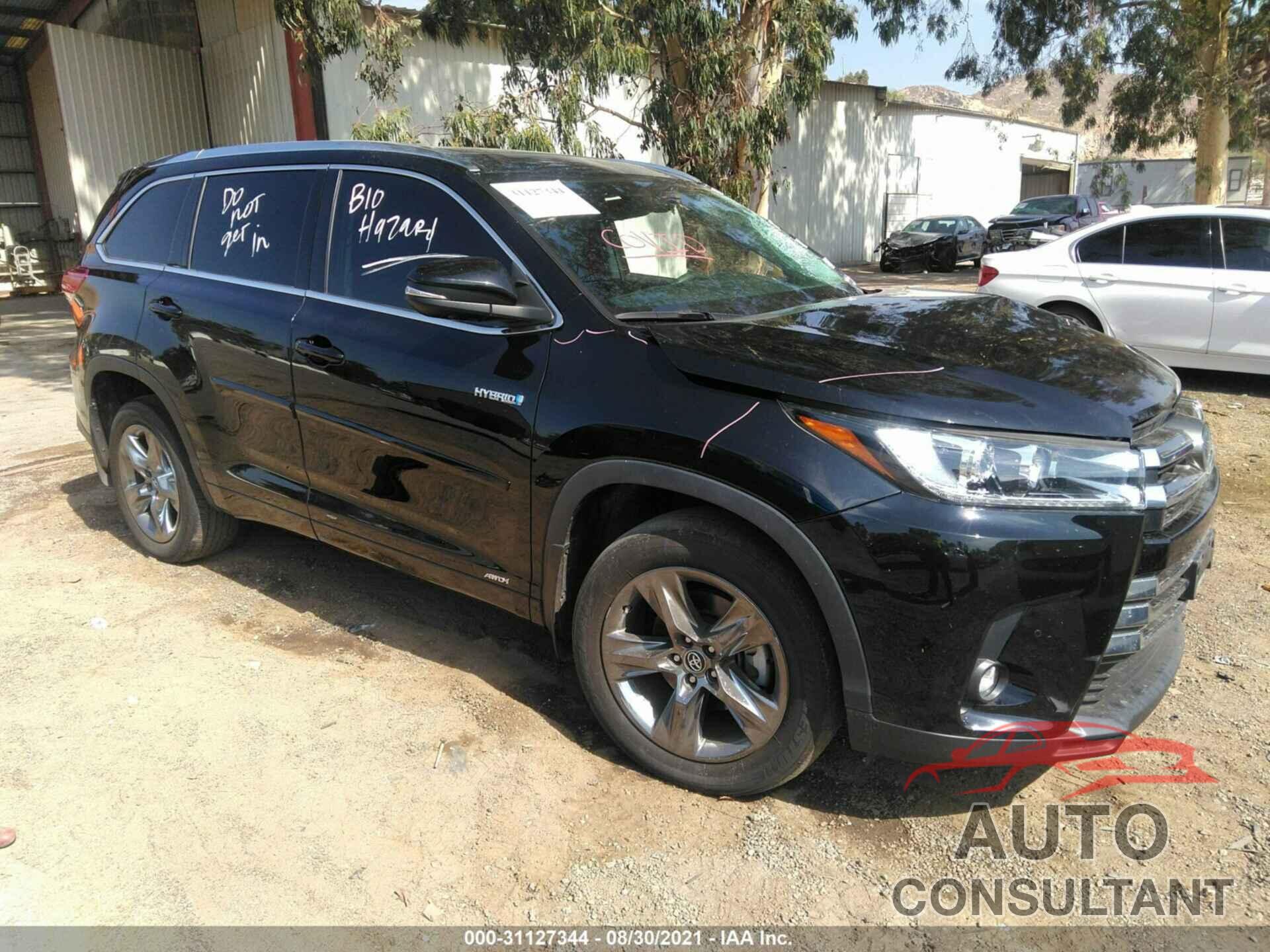 TOYOTA HIGHLANDER 2019 - 5TDDGRFH7KS071954
