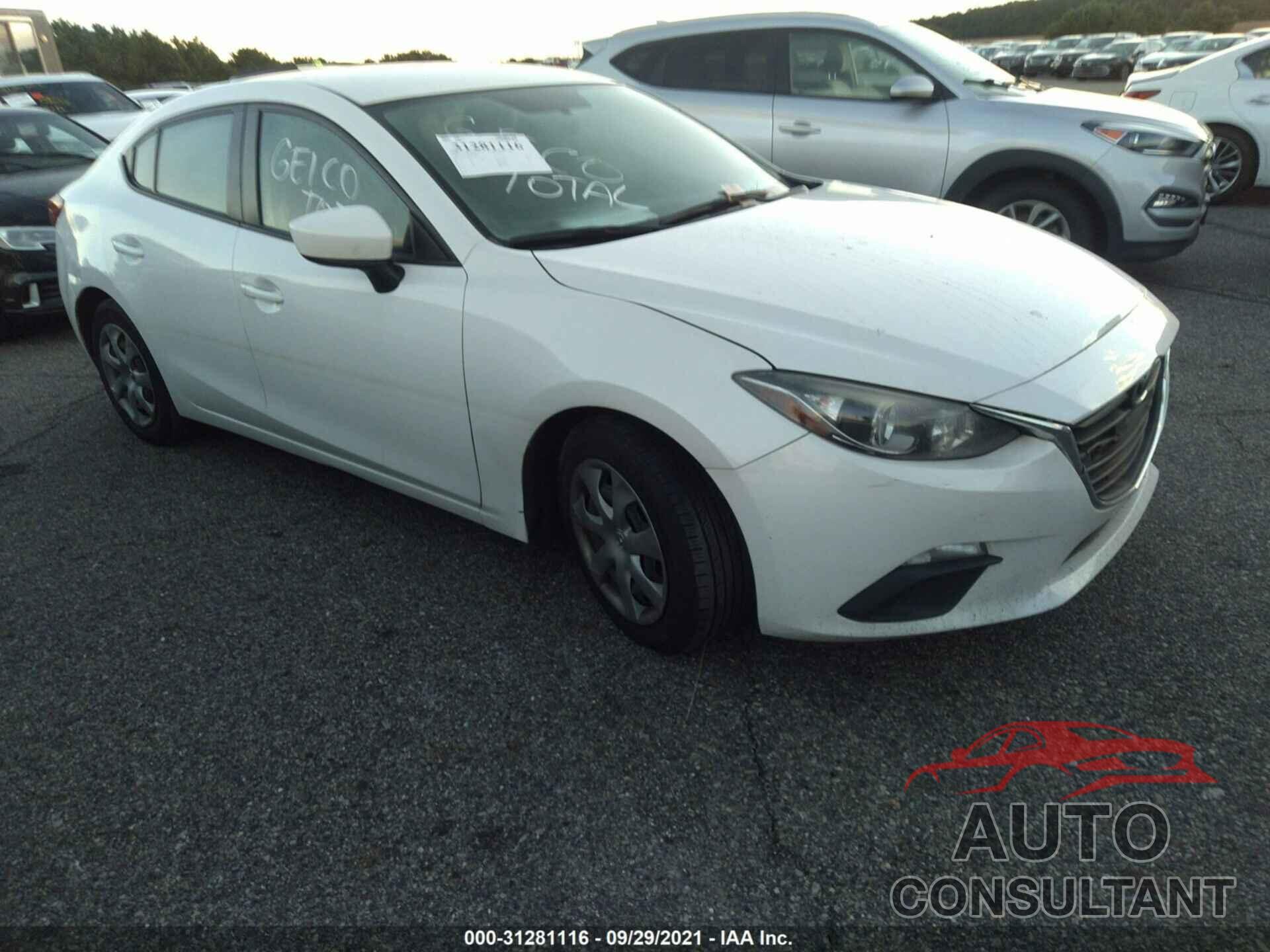 MAZDA MAZDA3 2016 - JM1BM1T74G1328196