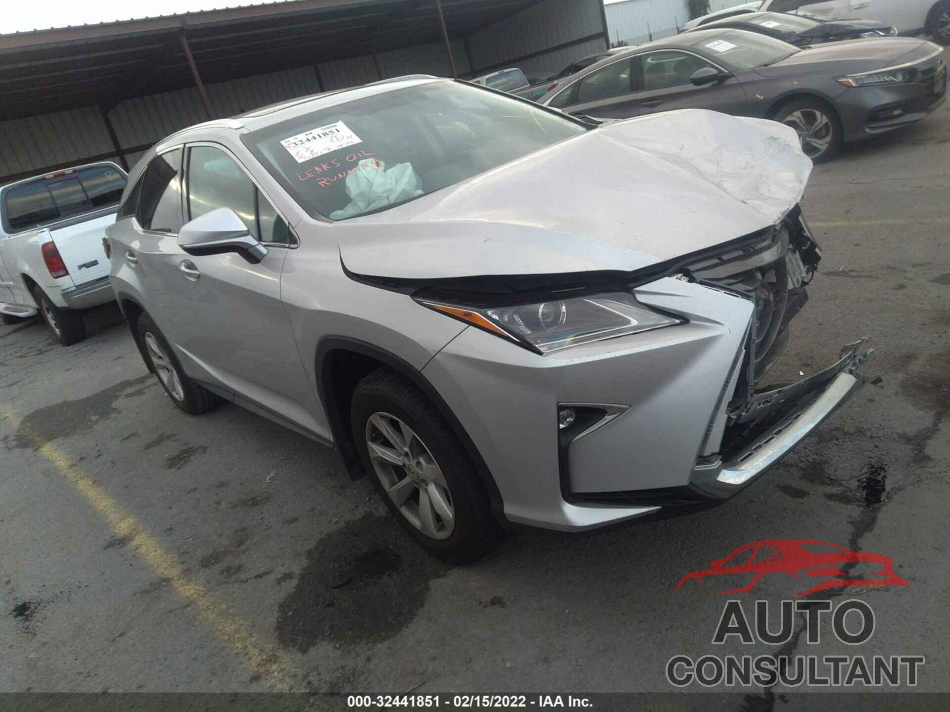 LEXUS RX 350 2016 - 2T2BZMCAXGC013537