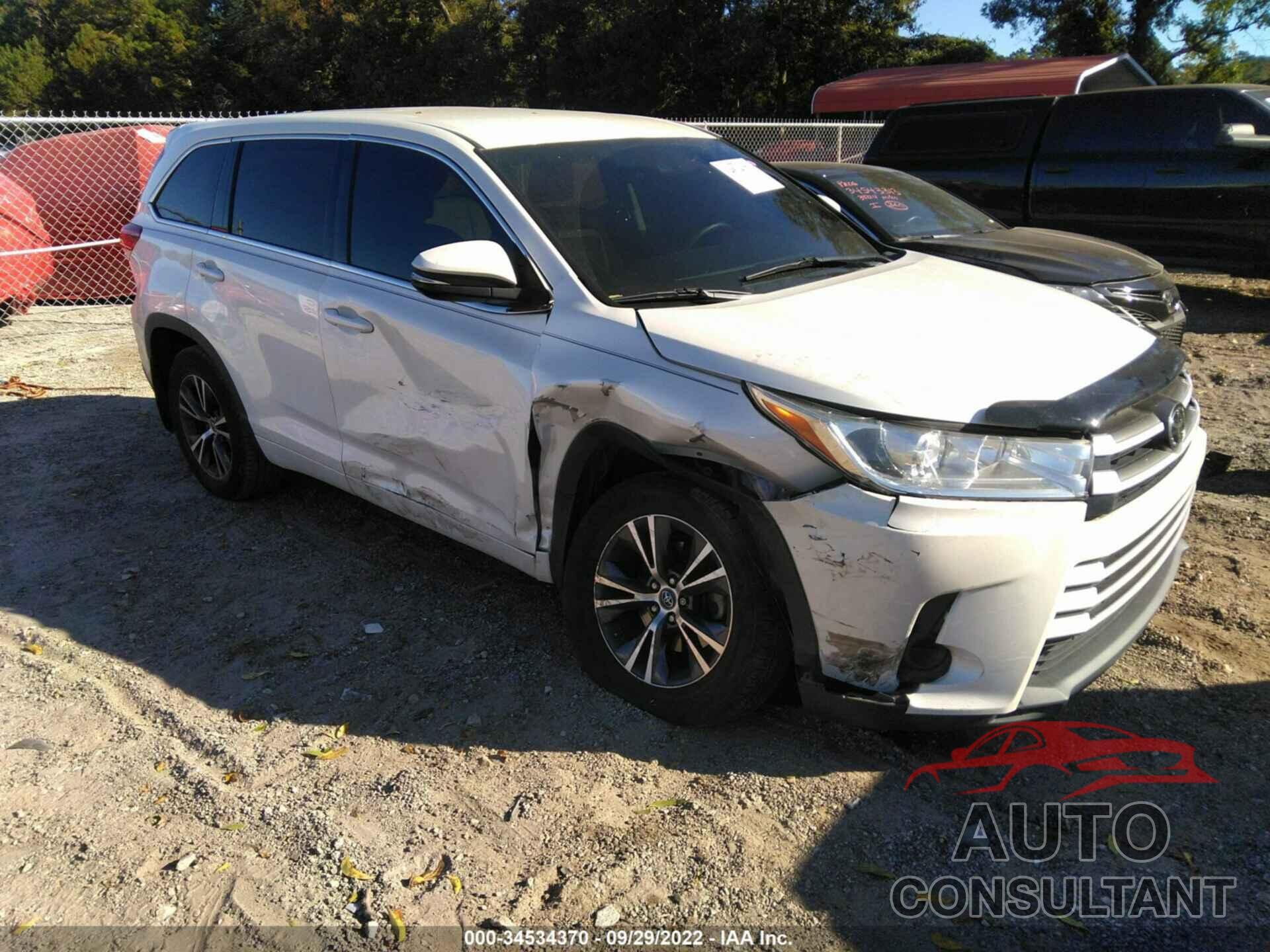 TOYOTA HIGHLANDER 2017 - 5TDZZRFH0HS210959