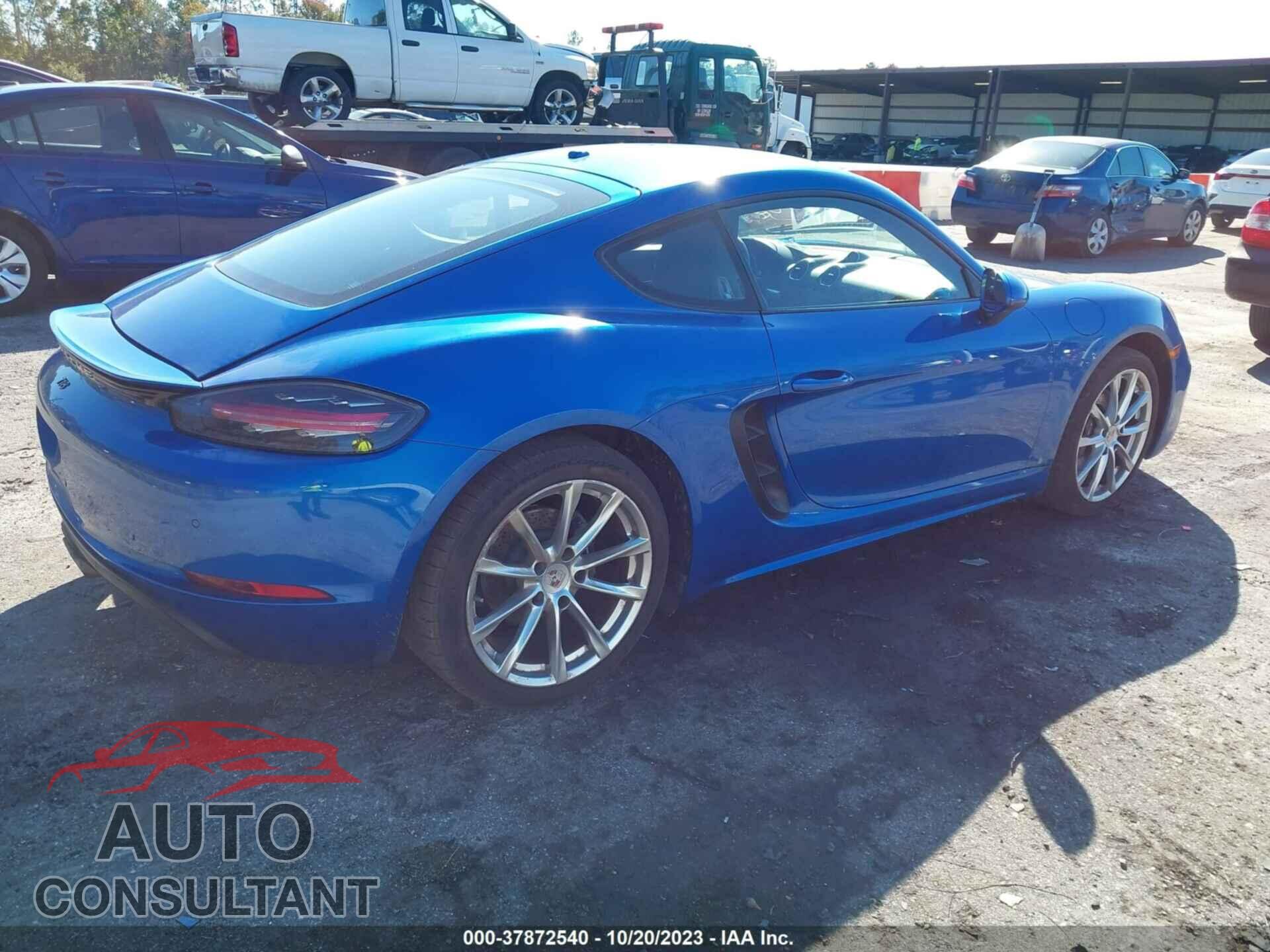 PORSCHE 718 CAYMAN 2017 - WP0AA2A88HS270529