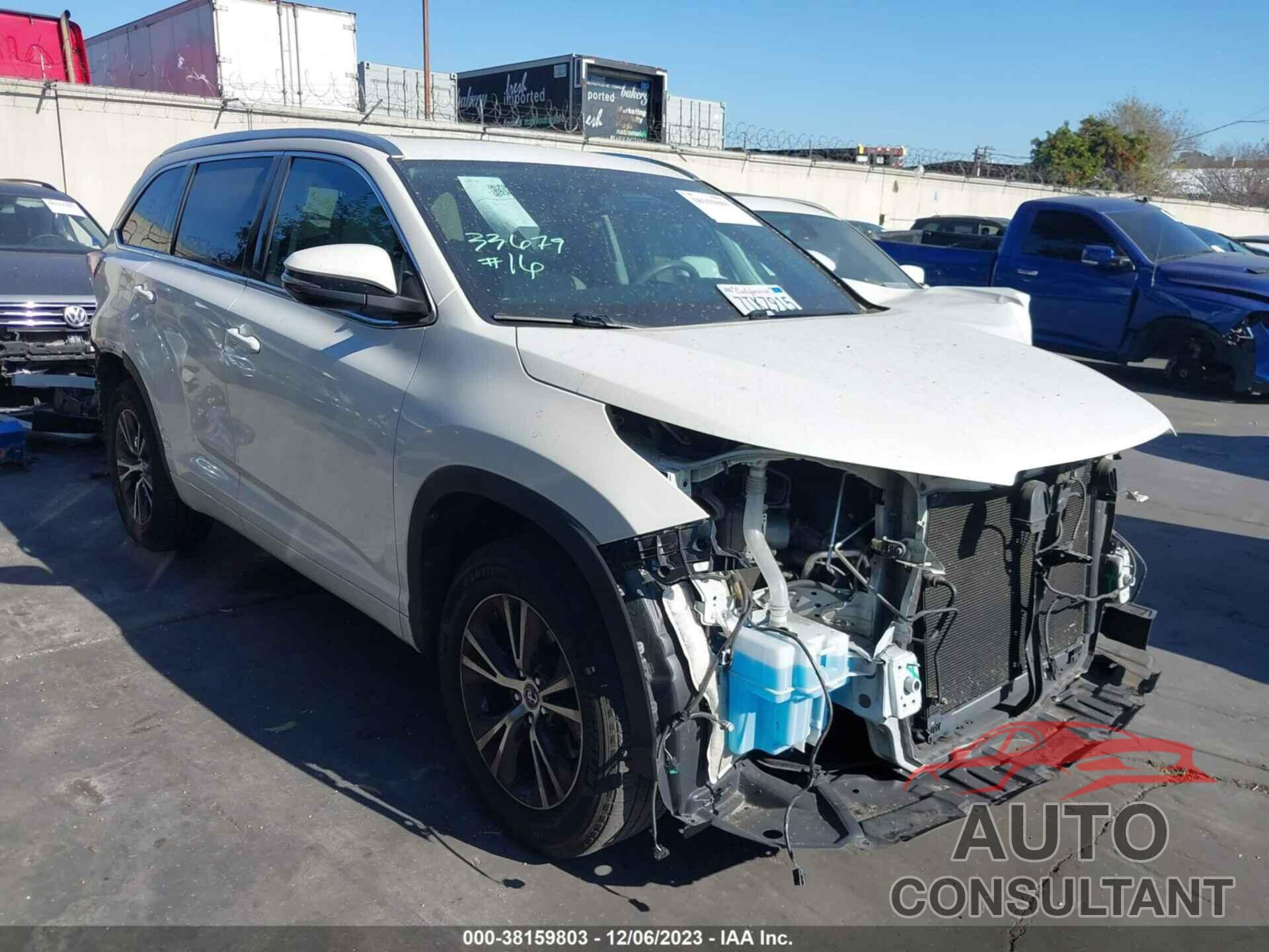 TOYOTA HIGHLANDER 2016 - 5TDKKRFH2GS162885