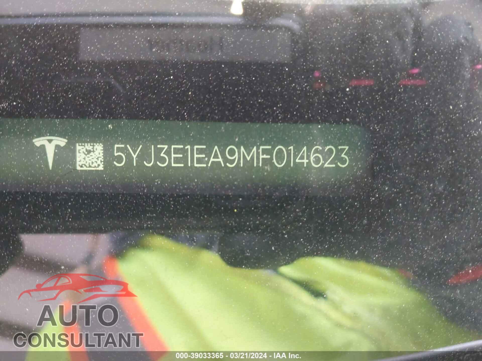 TESLA MODEL 3 2021 - 5YJ3E1EA9MF014623