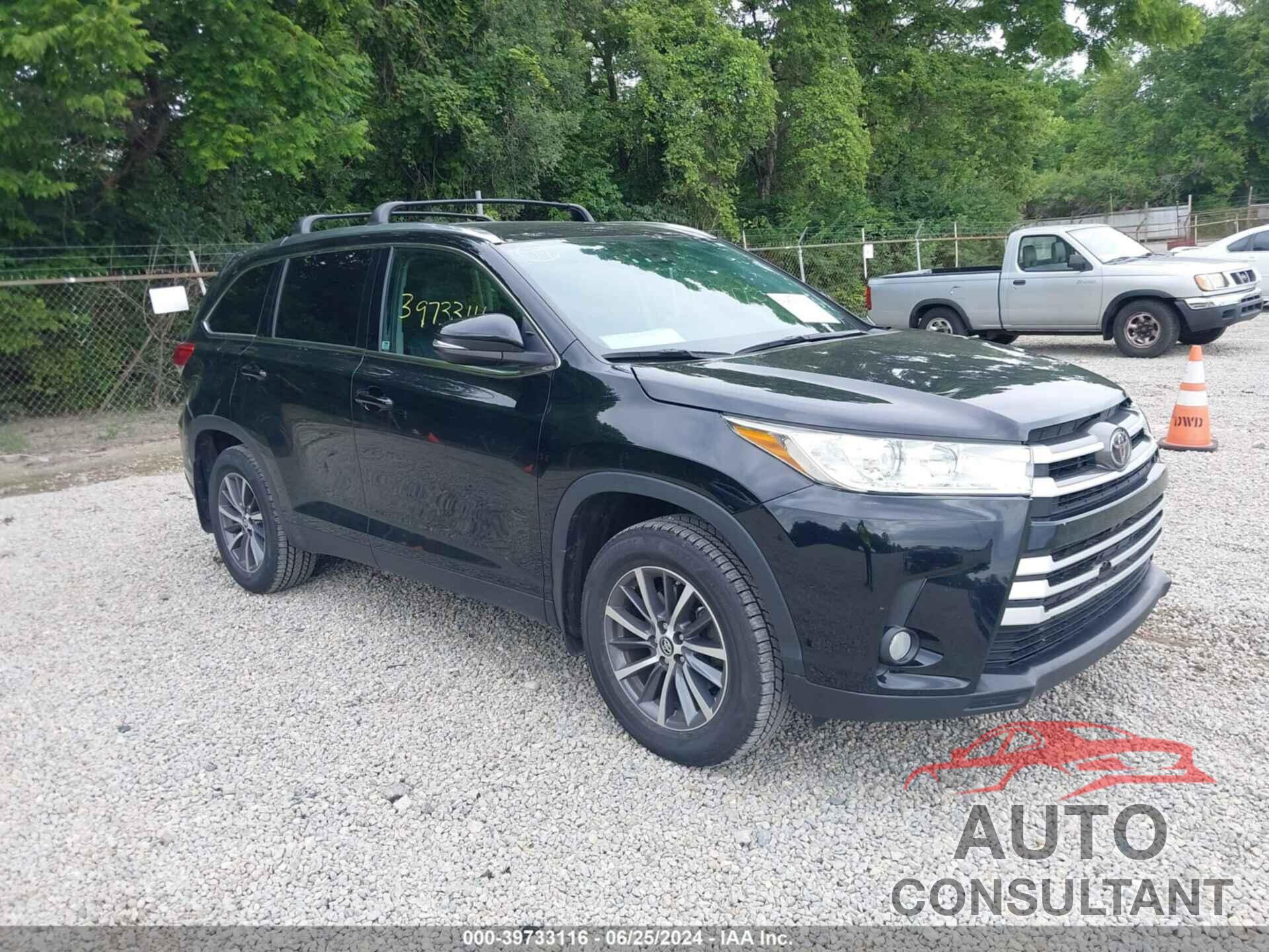 TOYOTA HIGHLANDER 2019 - 5TDJZRFH6KS611243