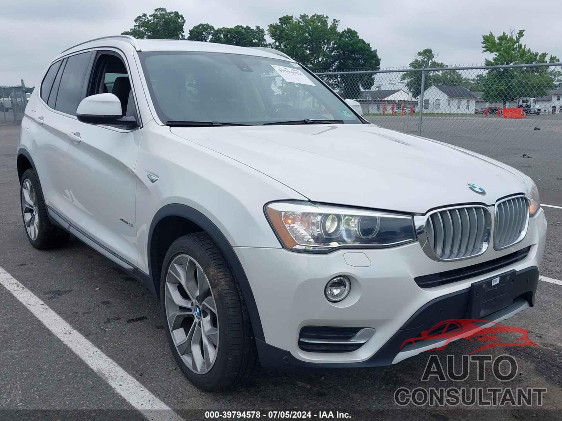 BMW X3 2016 - 5UXWX9C59G0D87502