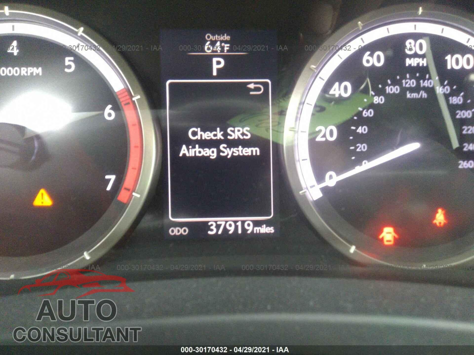 LEXUS RC 200T 2016 - JTHHA5BC2G5002882