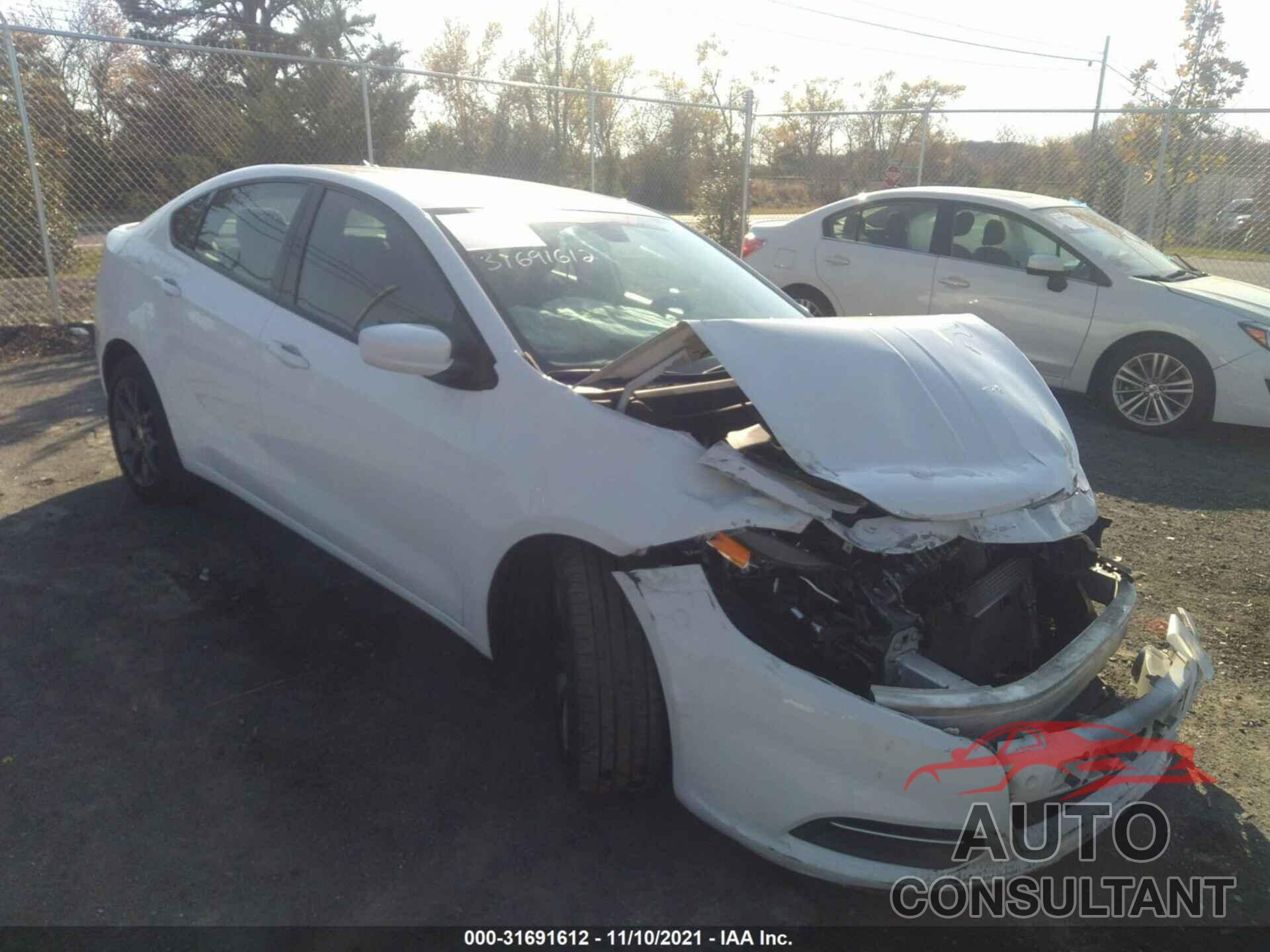 DODGE DART 2016 - 1C3CDFAA3GD755663