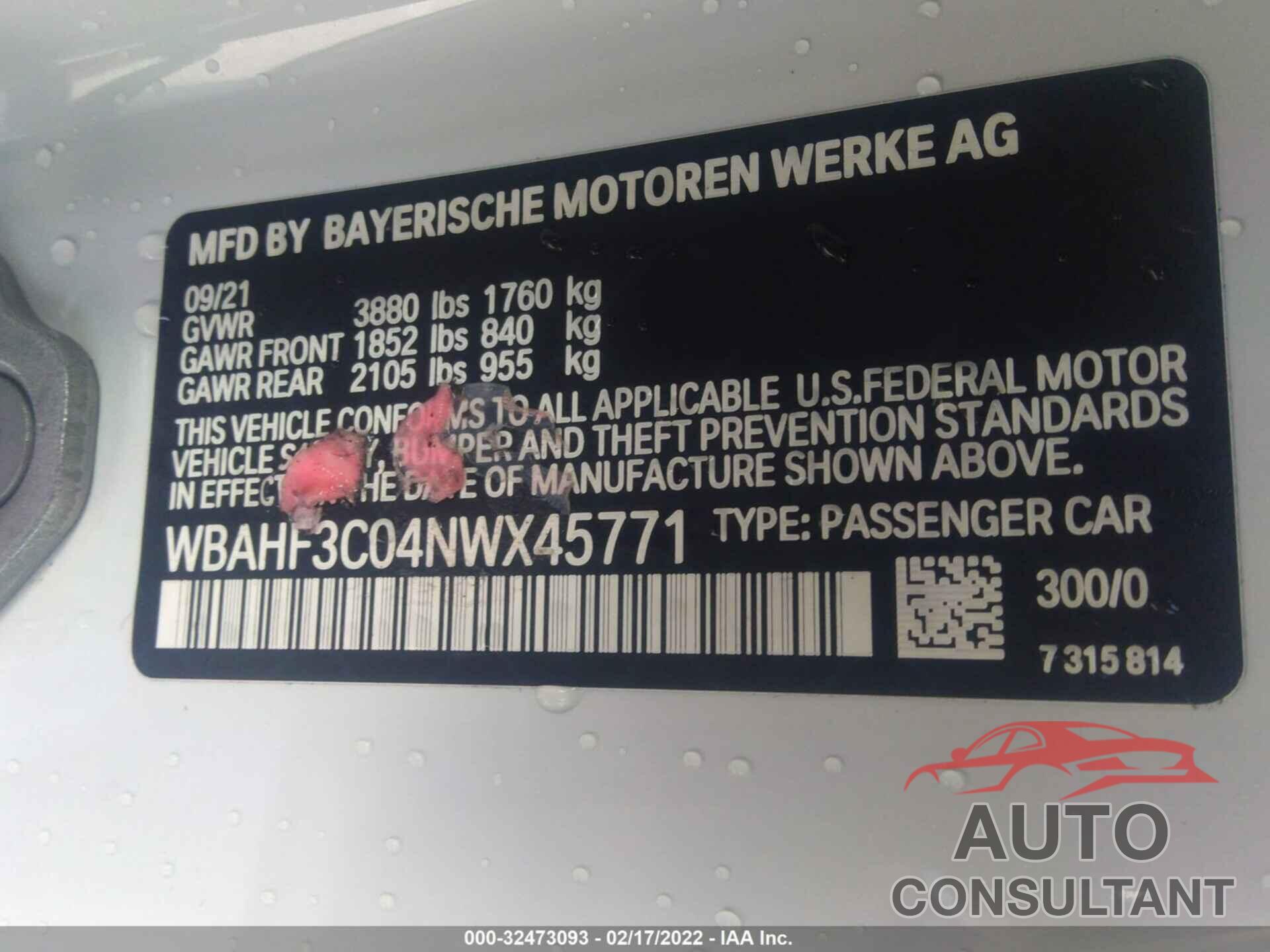 BMW Z4 2022 - WBAHF3C04NWX45771