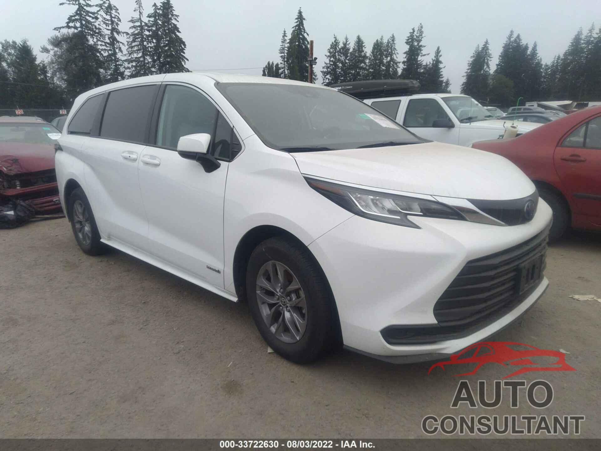 TOYOTA SIENNA 2021 - 5TDKRKEC5MS007249